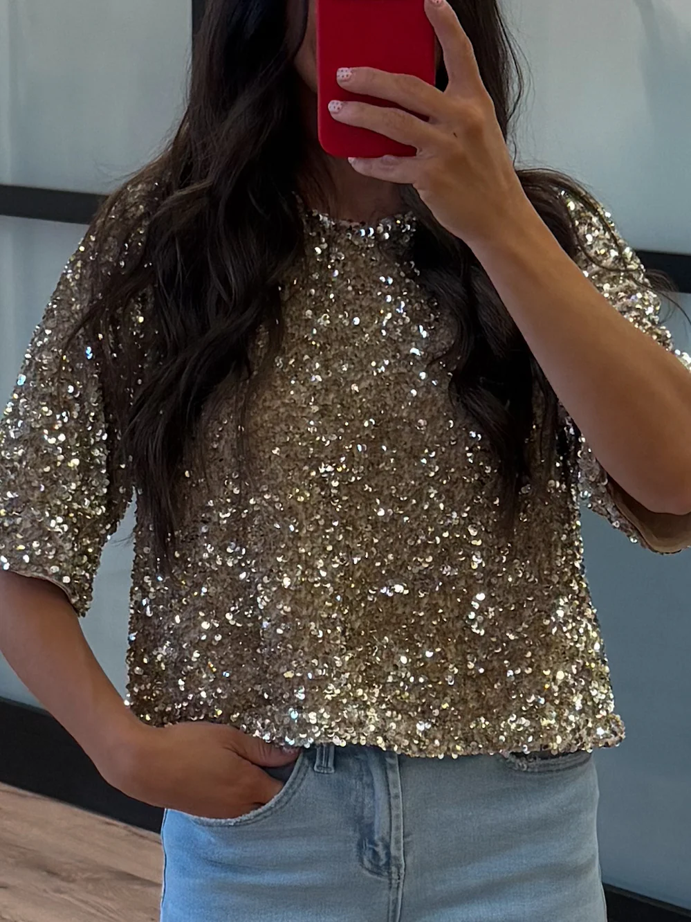 All The Shine Sequin Top - Image 2