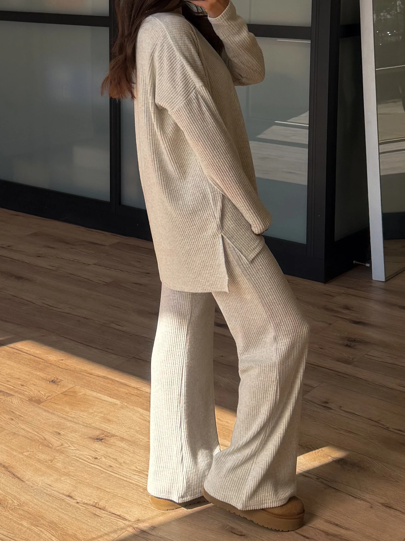 Always Cozy Ribbed Set | Grey | +Plus Available - Image 5