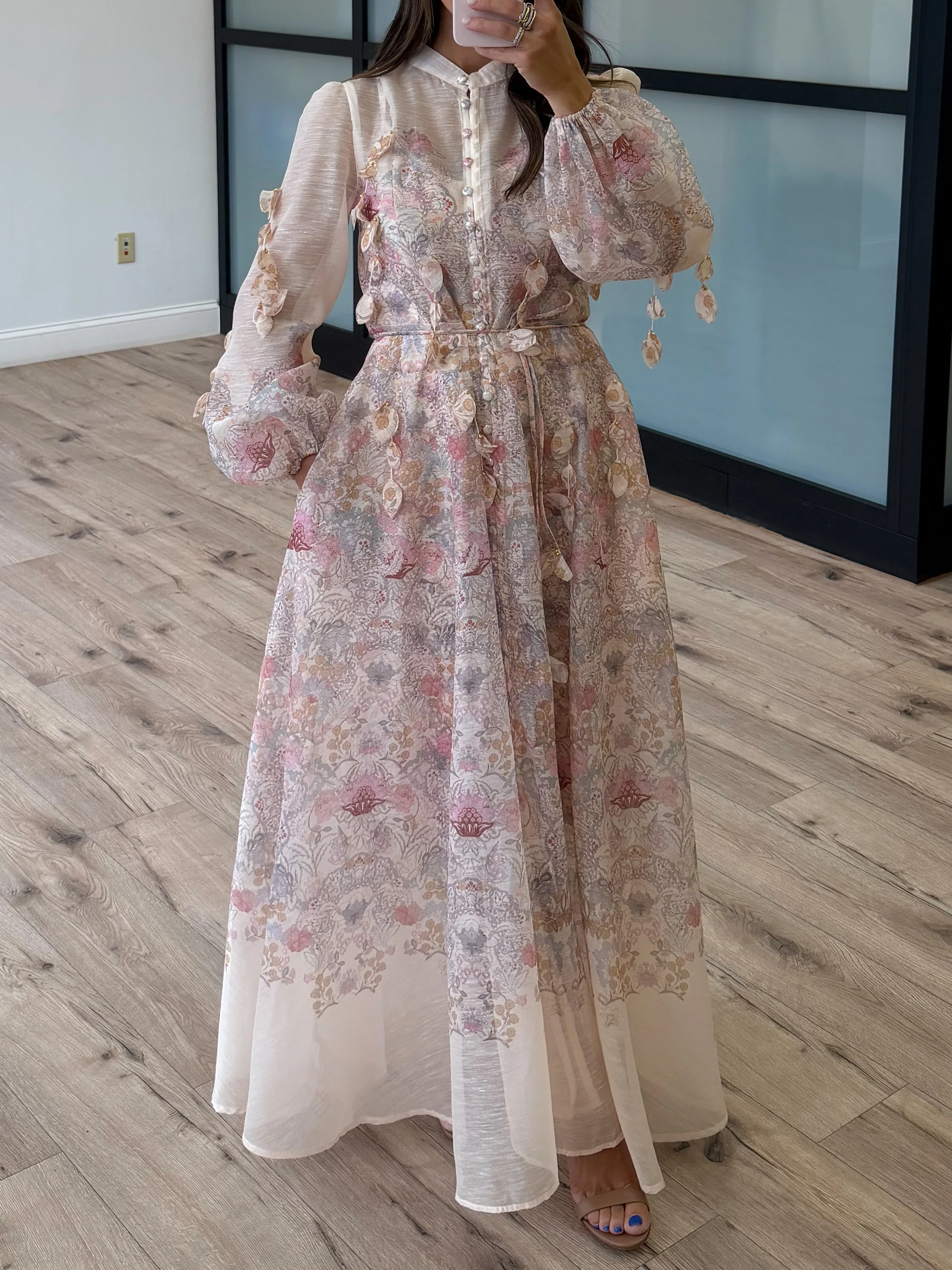 Amour Blooms Floral Maxi Dress