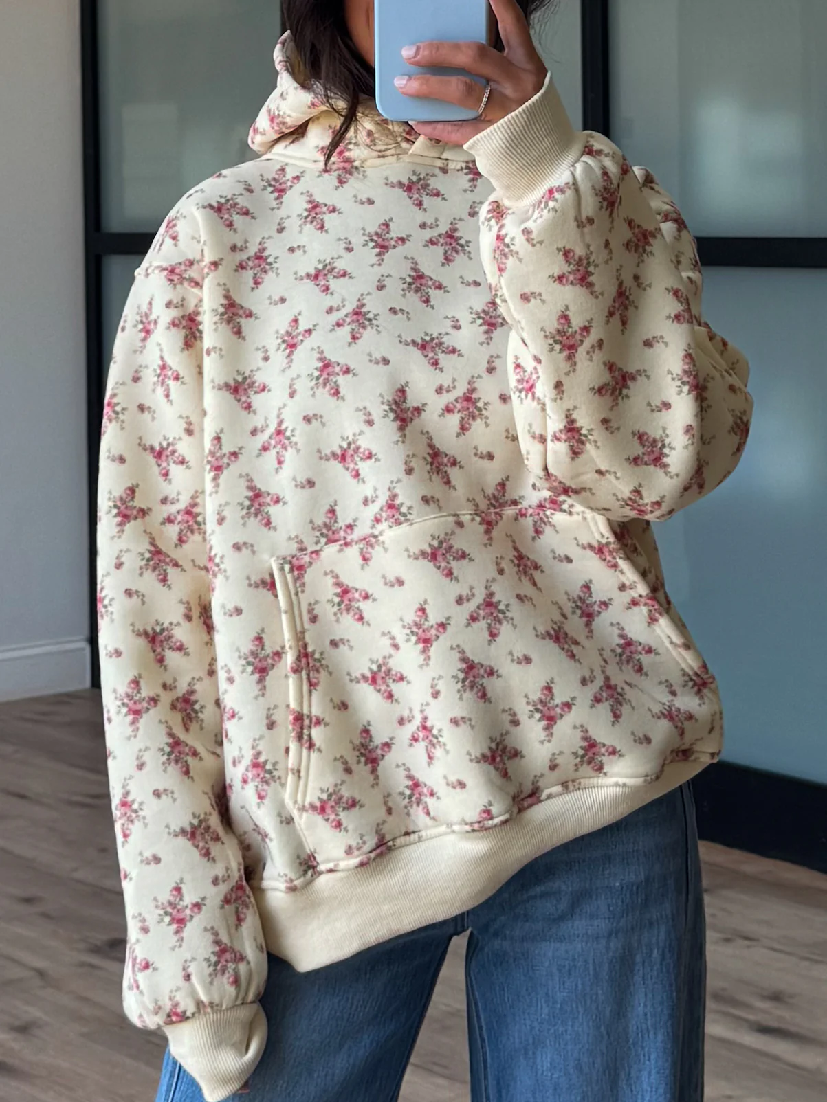 Rosie Blossom Fleece Hoodie - Image 3
