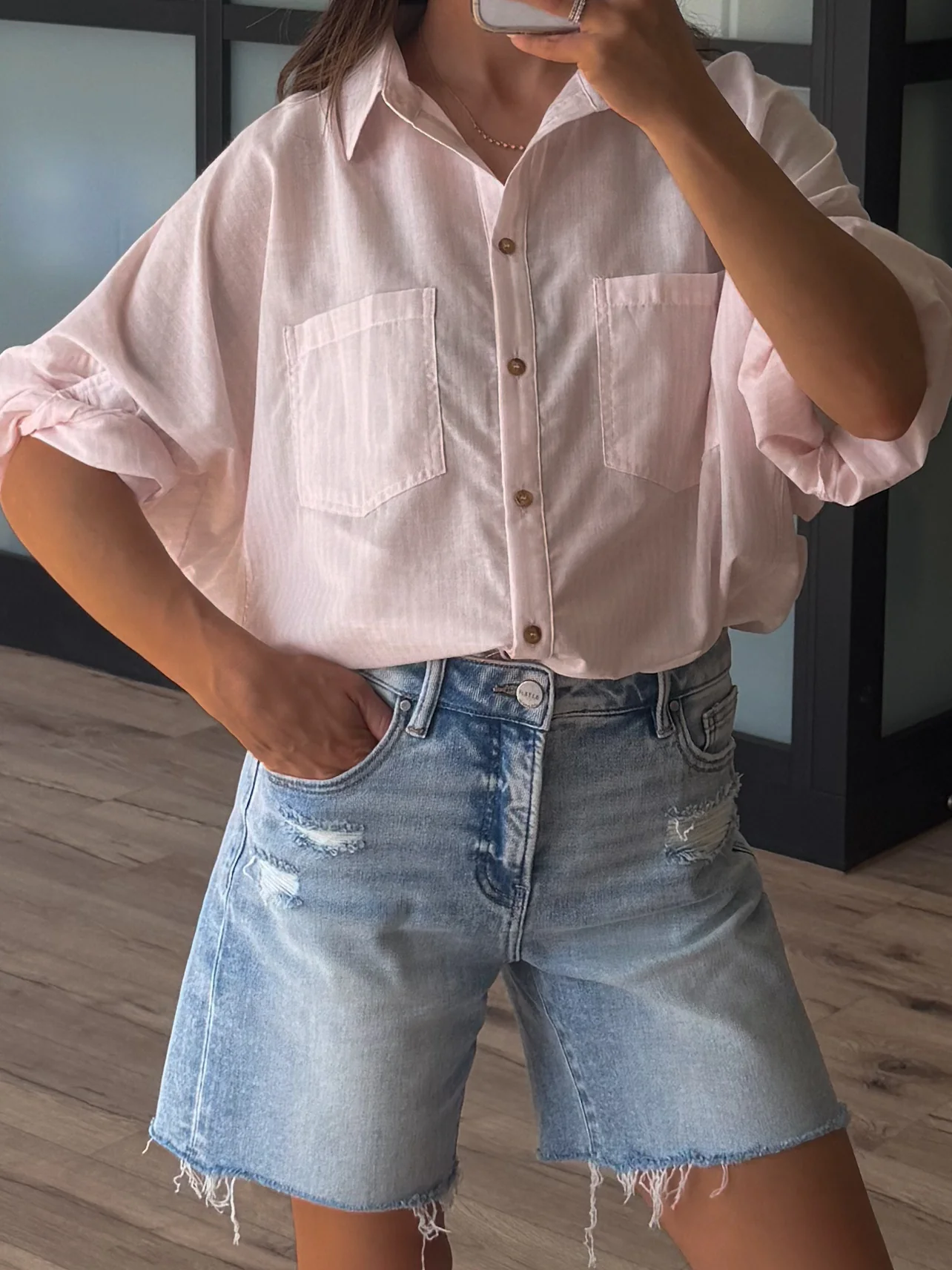 Ardyn Button-Down Top | Pink Stripe - Image 2