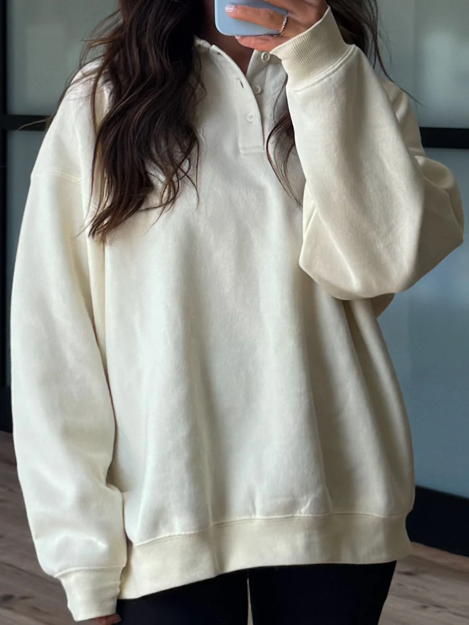 Astor Polo Henley Pullover | Ivory - Image 4
