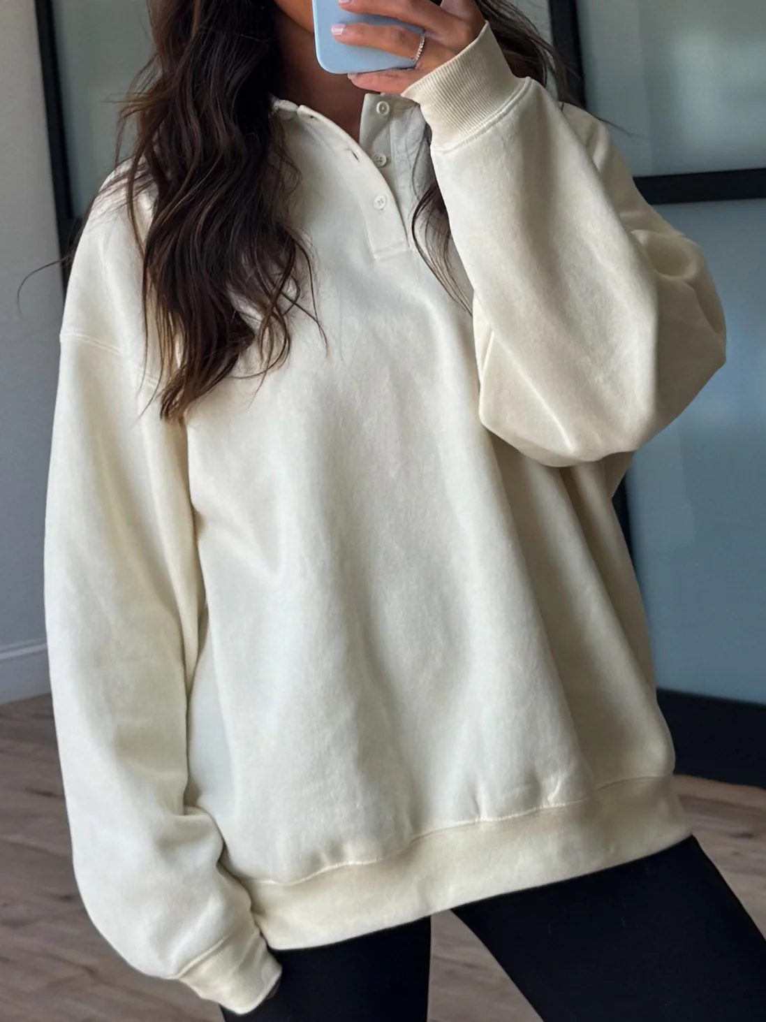 Astor Polo Henley Pullover | Ivory - Image 5