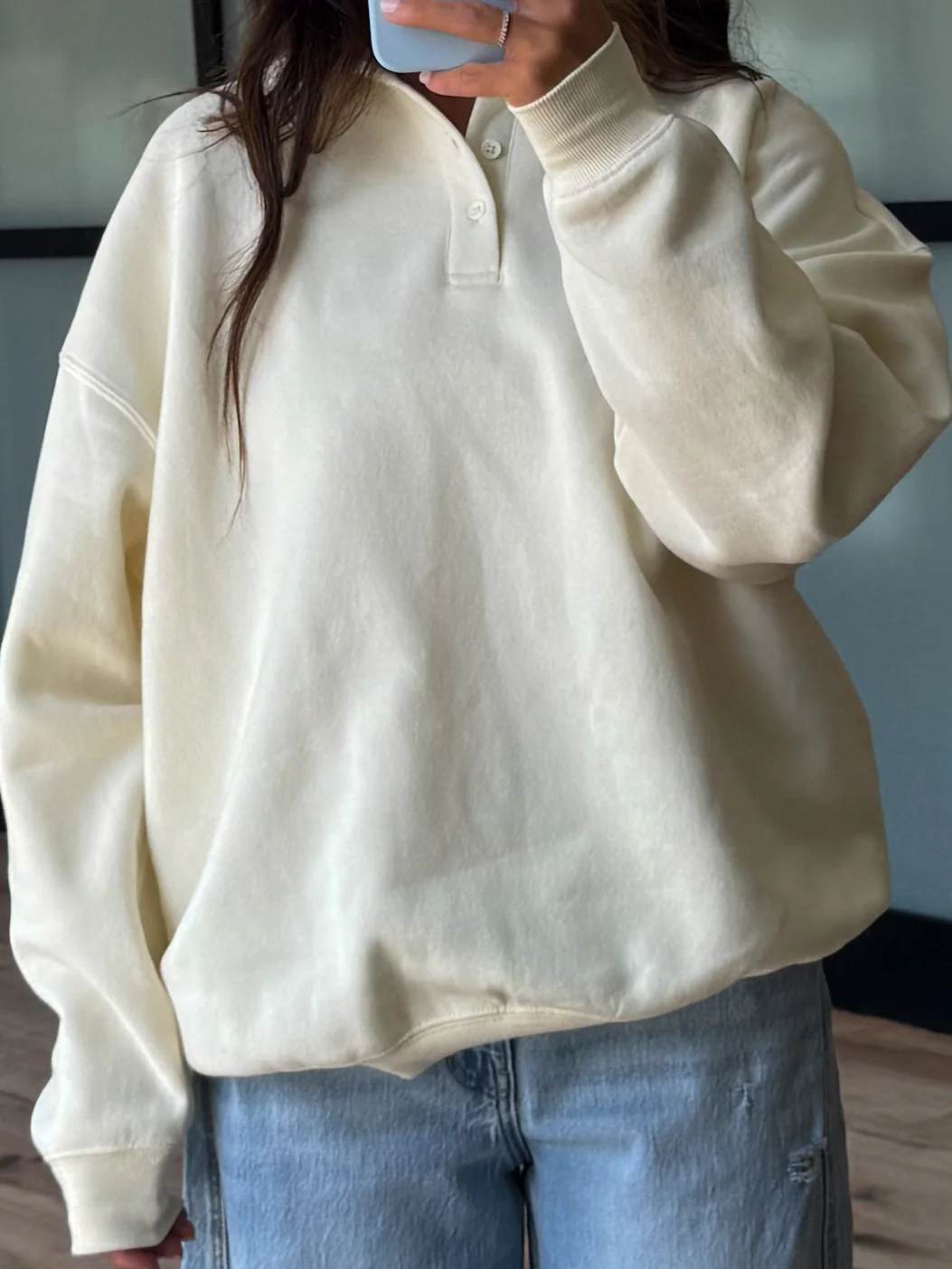 Astor Polo Henley Pullover | Ivory - Image 7