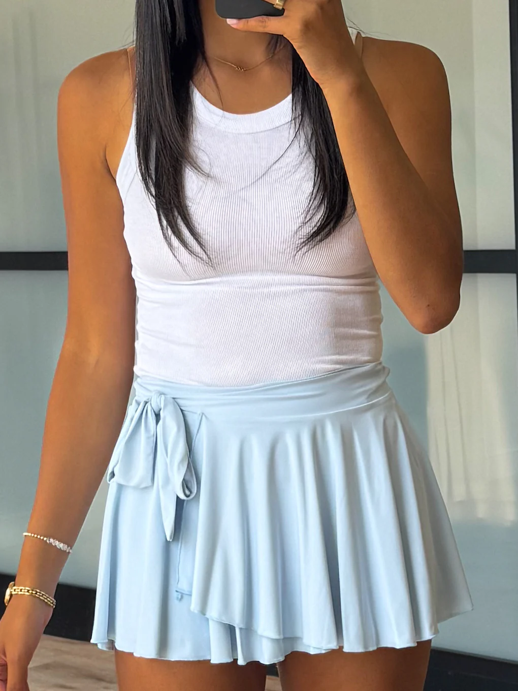 Barre Wrap Skort | Sky Blue - Image 5