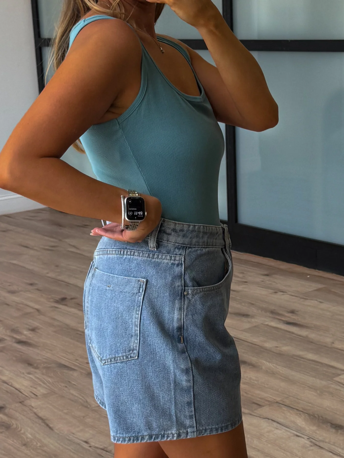 Base Ribbed Tank | Teal | RESTOCK - Image 2