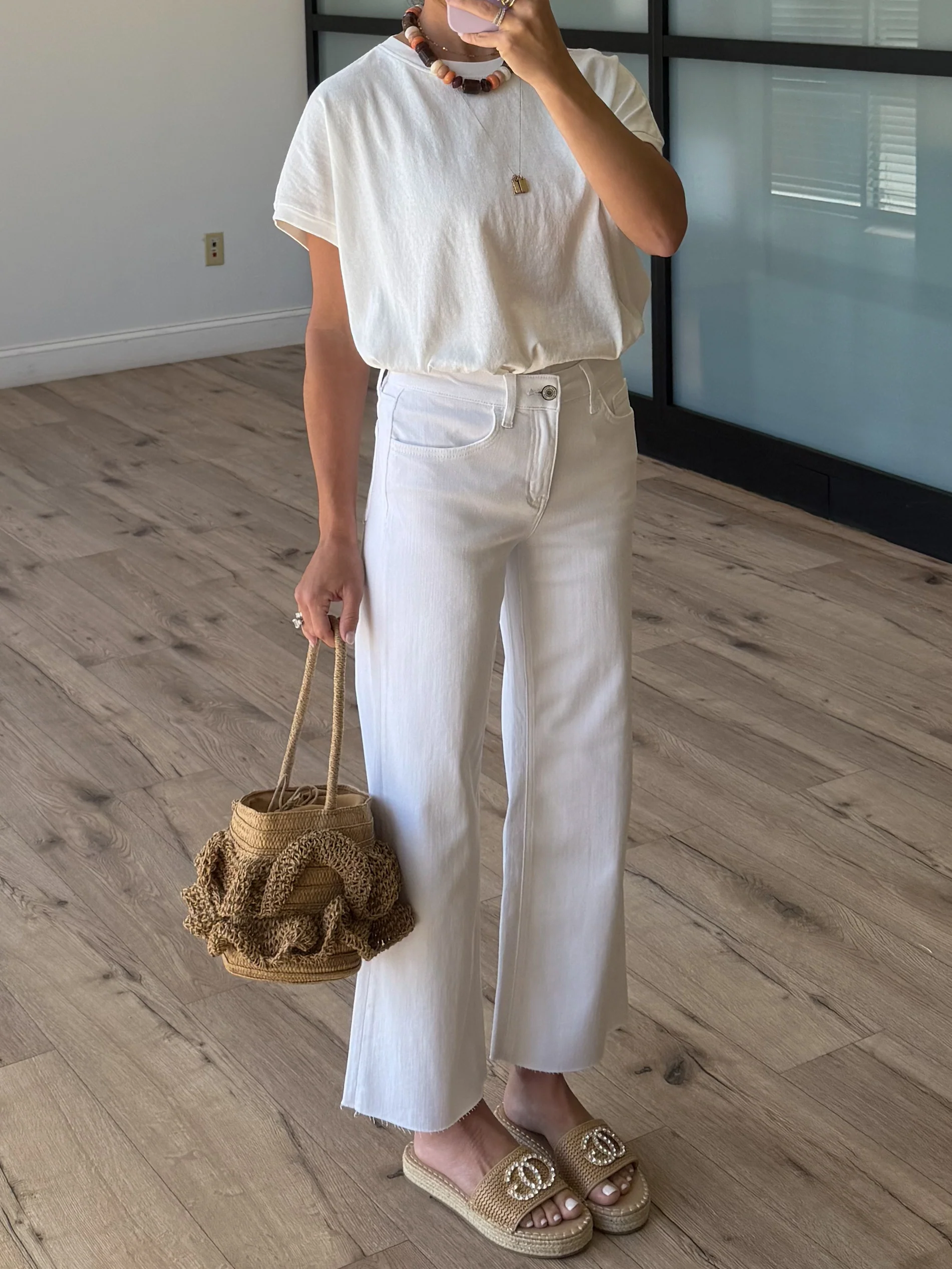 Billie Crop Wide-Leg Jeans | White - Image 3
