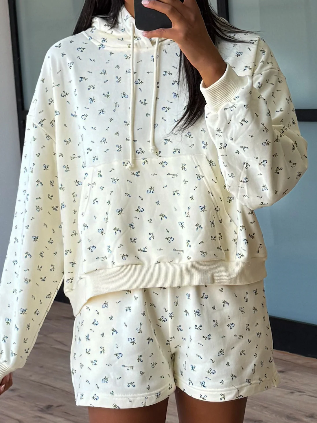 Blue Porch Florals Hoodie | +Plus Available - Image 3