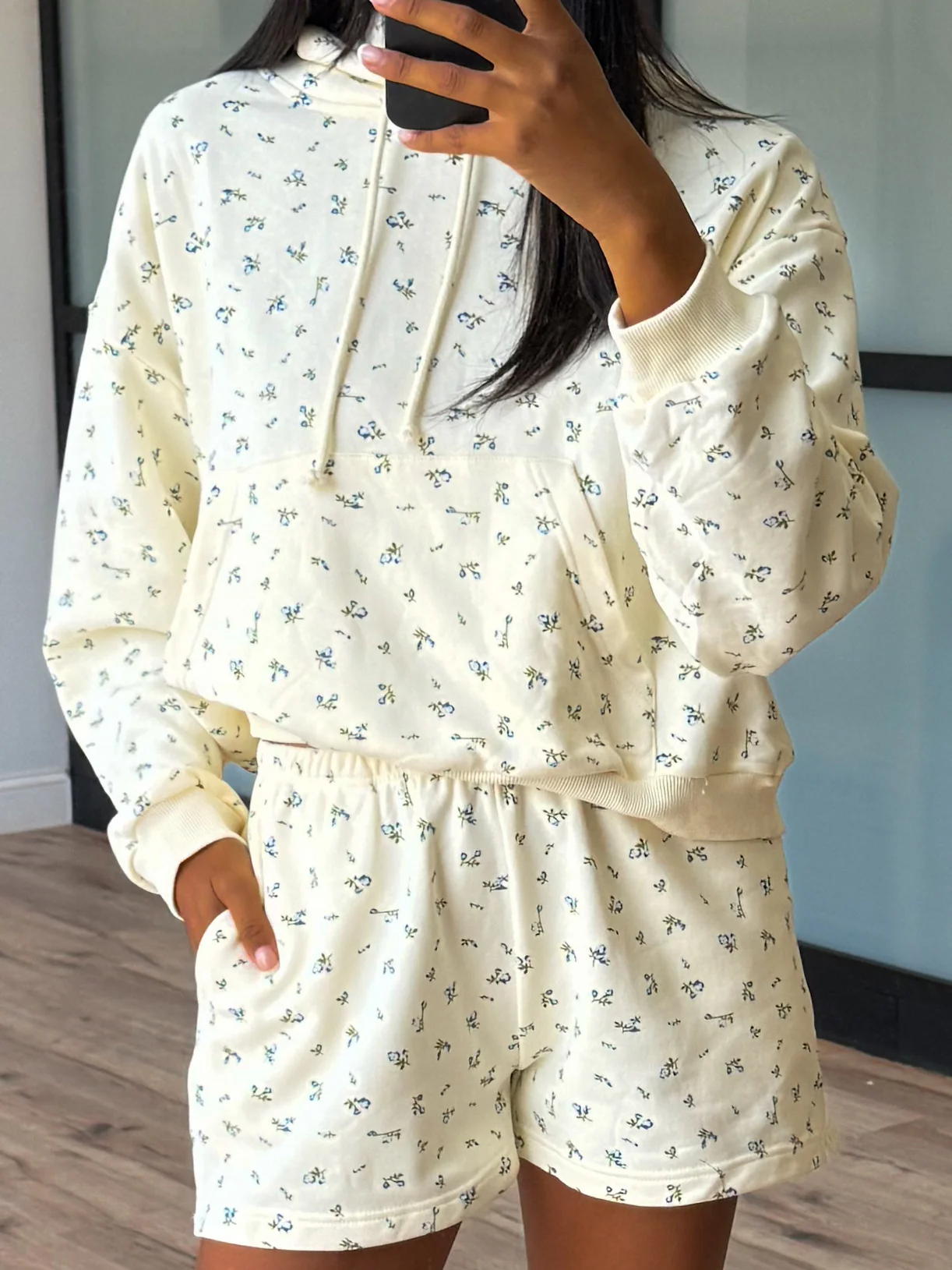 Blue Porch Florals Hoodie | +Plus Available - Image 4
