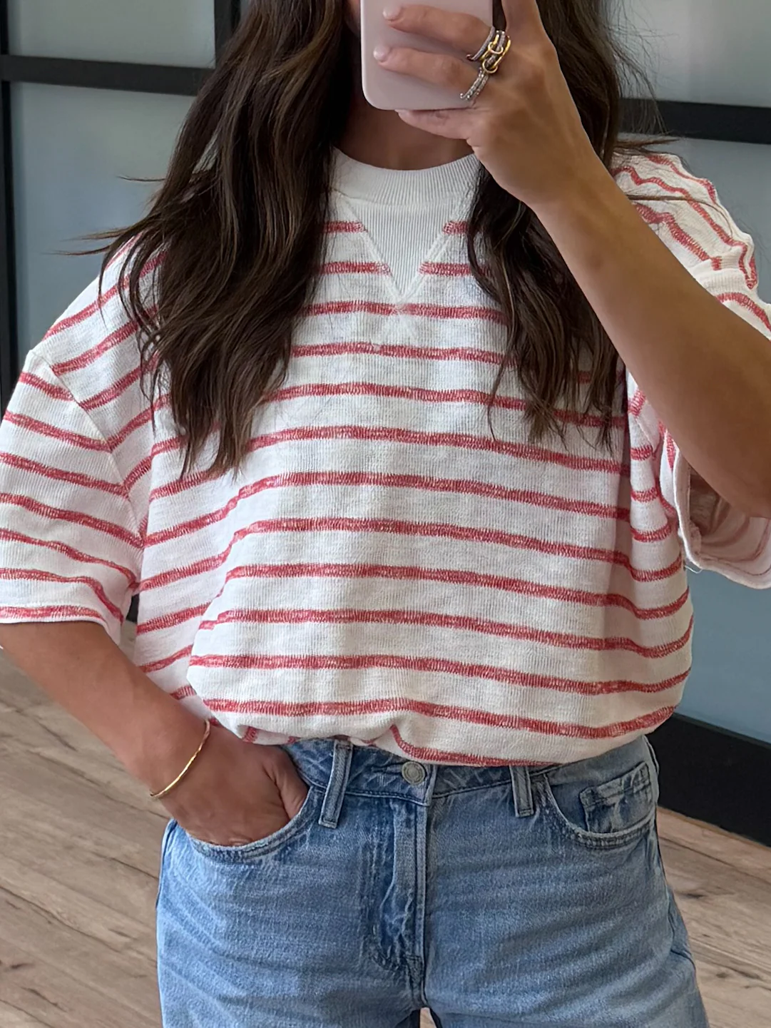 Boat Day Boyfriend Tee | Red - Image 2