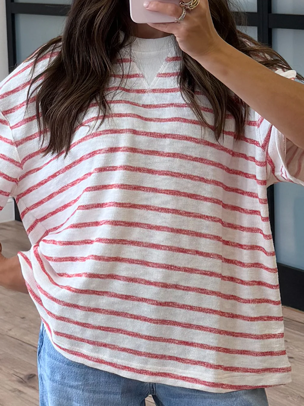 Boat Day Boyfriend Tee | Red - Image 3