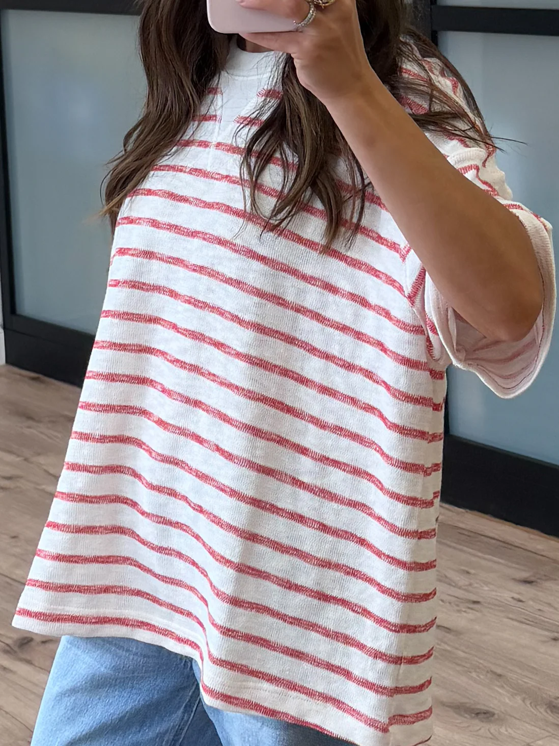 Boat Day Boyfriend Tee | Red - Image 5