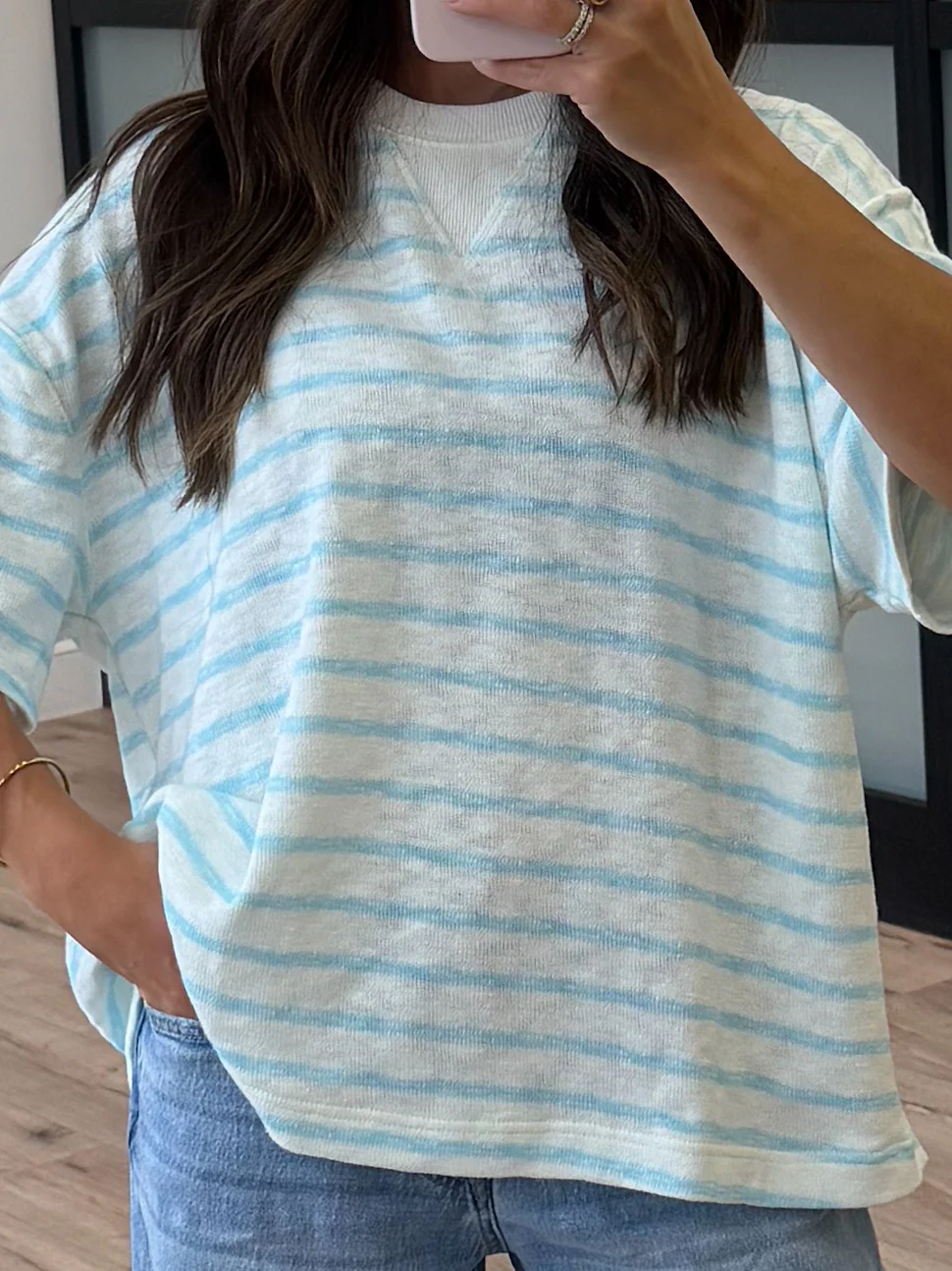 Boat Day Boyfriend Tee | Sky - Image 2