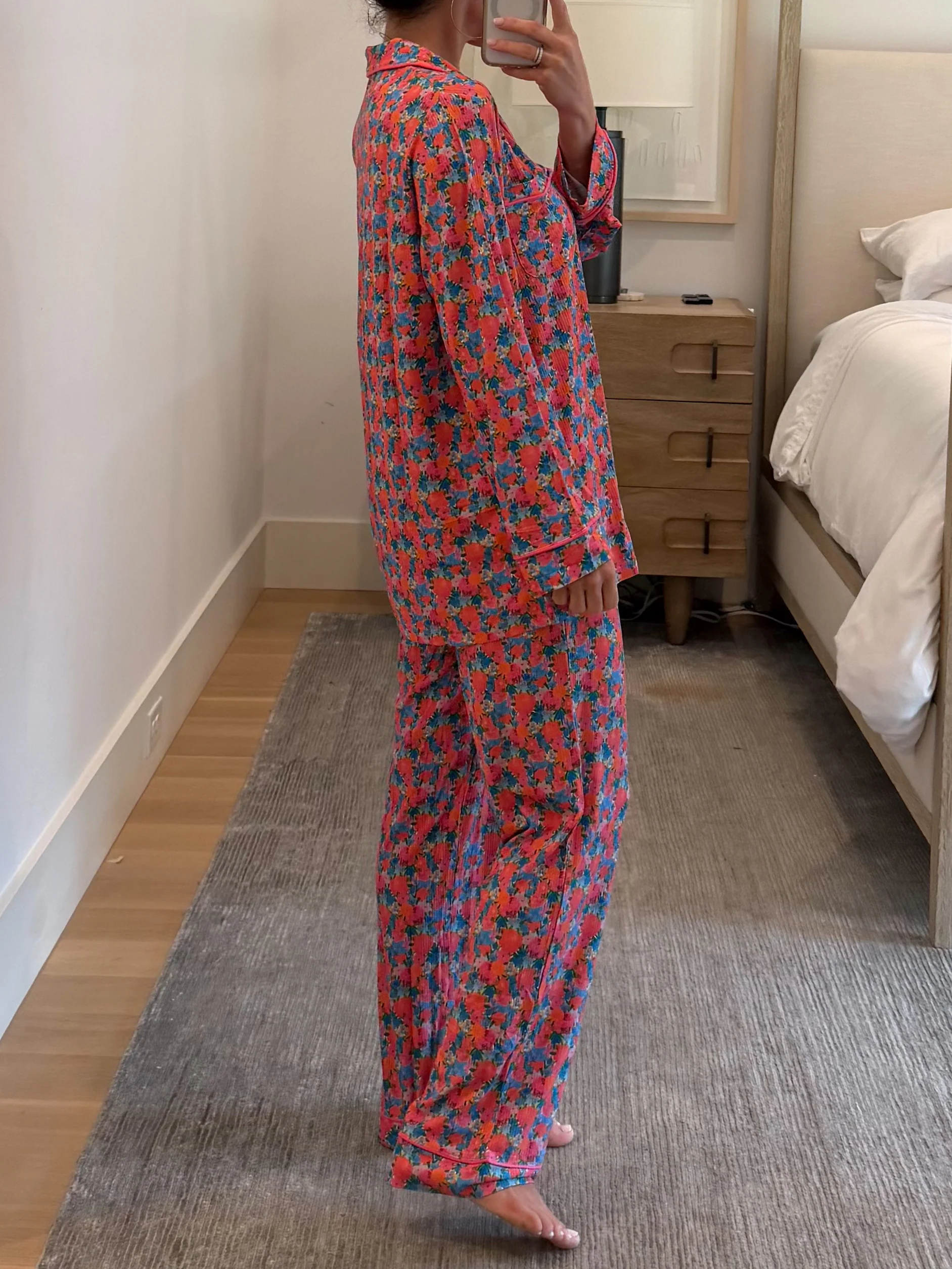 Bold Blooms Women's Ribbed Pant Set | +Plus Available - Image 5