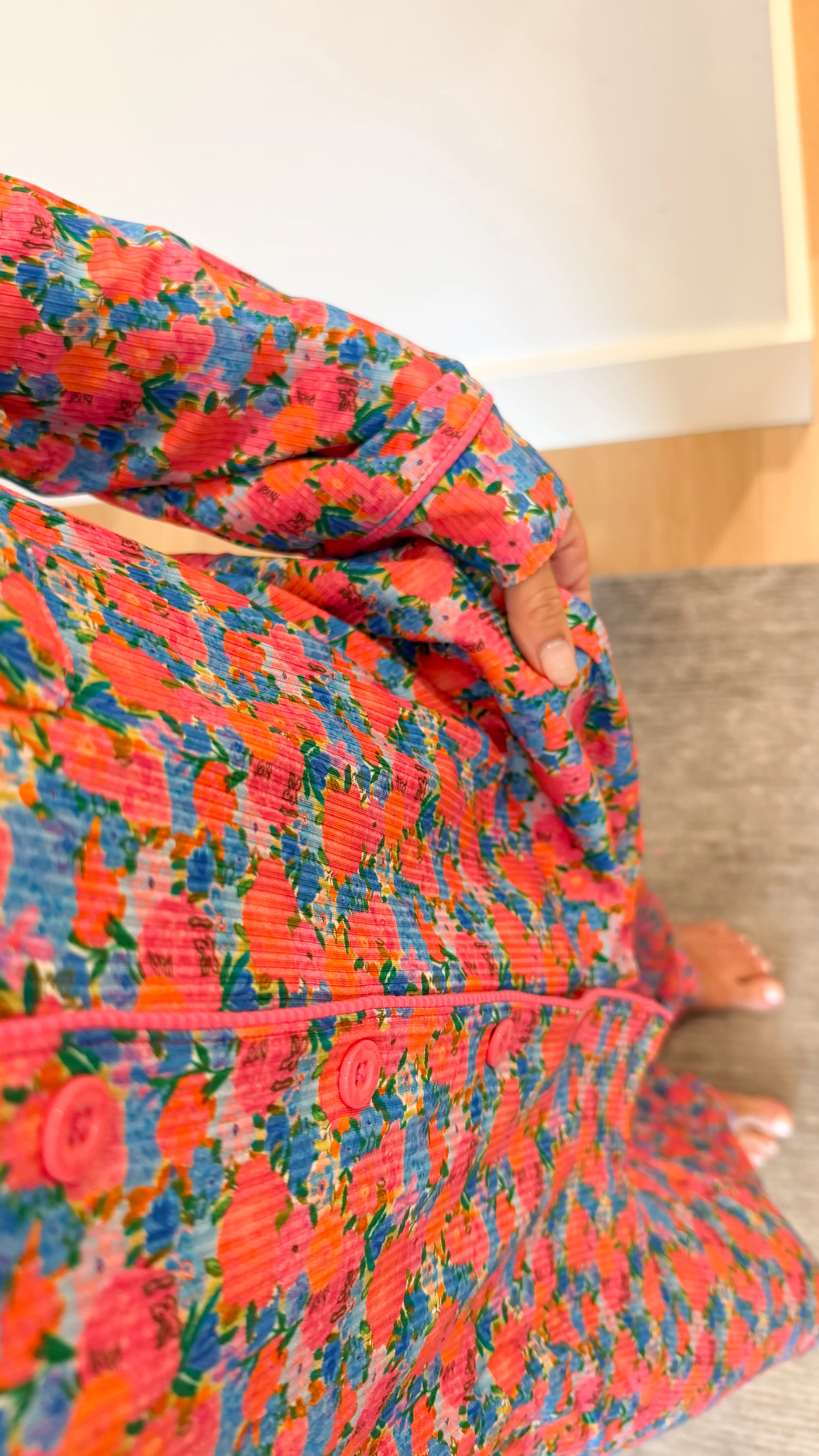 Bold Blooms Women's Ribbed Pant Set | +Plus Available - Image 7