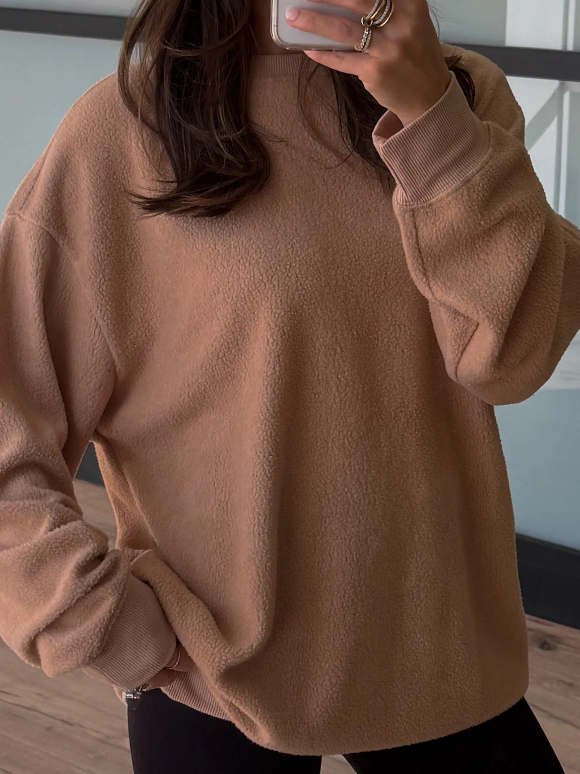 Brush It Off Oversized Pullover | Taupe - Image 2