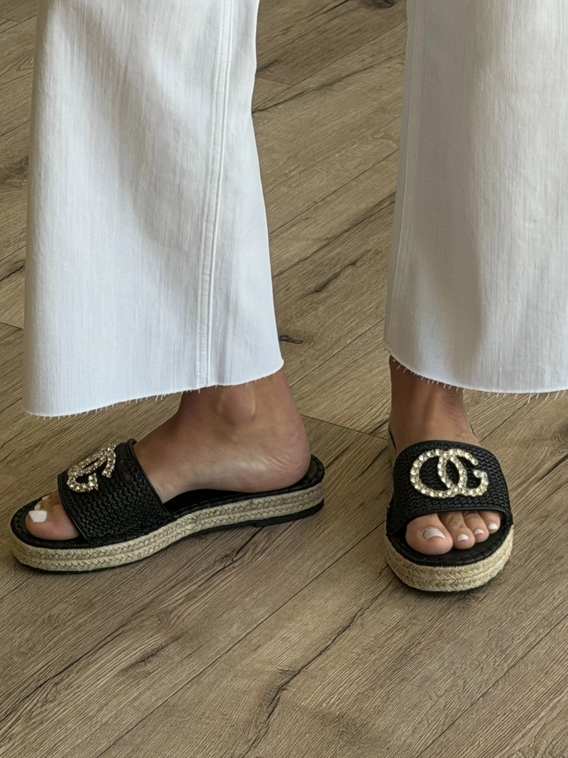 Cannes Espadrille Sandal | Black - Image 2