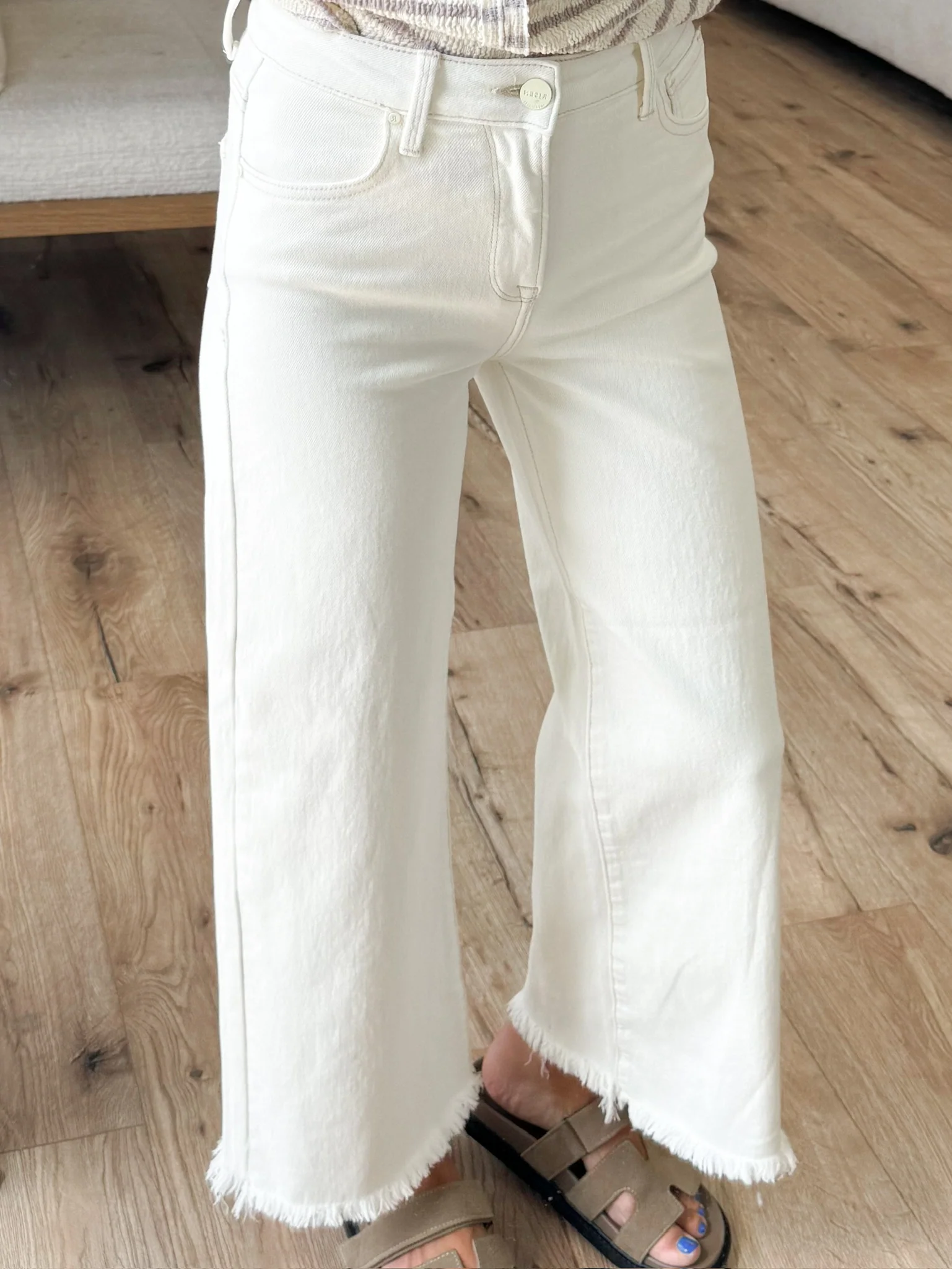 Caroline Frayed Crop Pants | +Plus Available