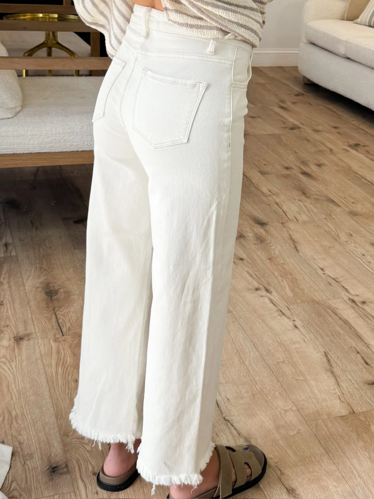 Caroline Frayed Crop Pants | +Plus Available - Image 3