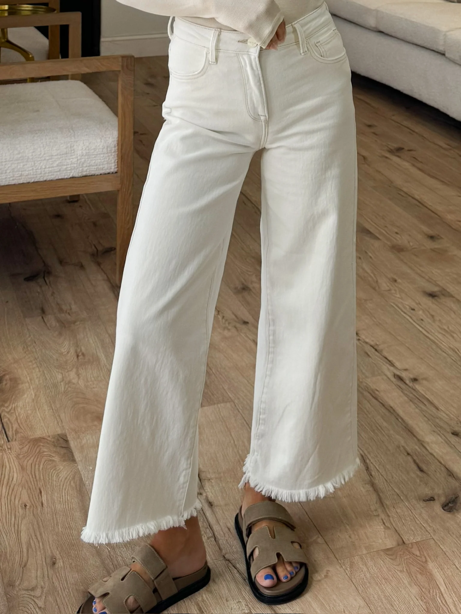 Caroline Frayed Crop Pants | +Plus Available - Image 4