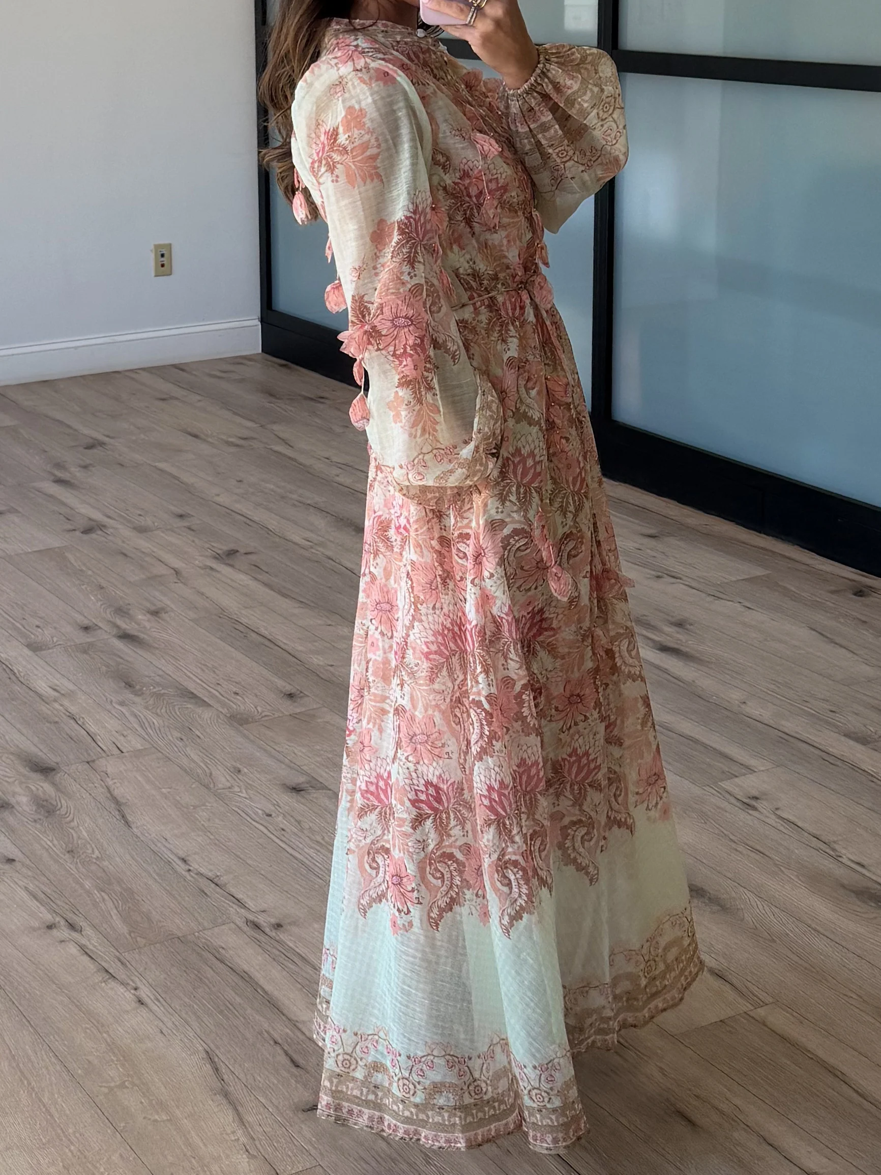Celadon Ember Floral Maxi Dress - Image 2
