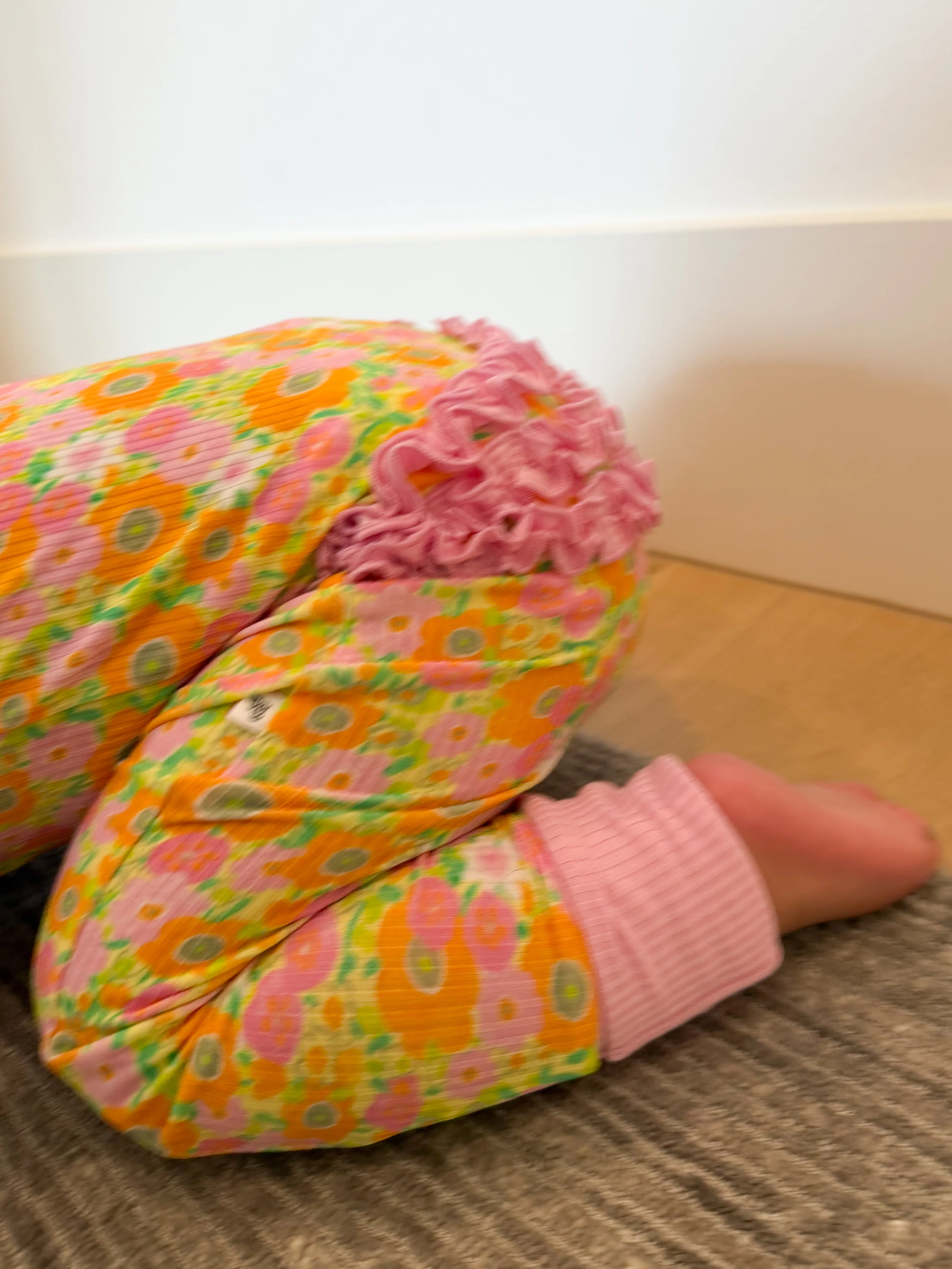 Citrus Garden Ruffle Ribbed Zippy | Tiny Talulah - Image 3