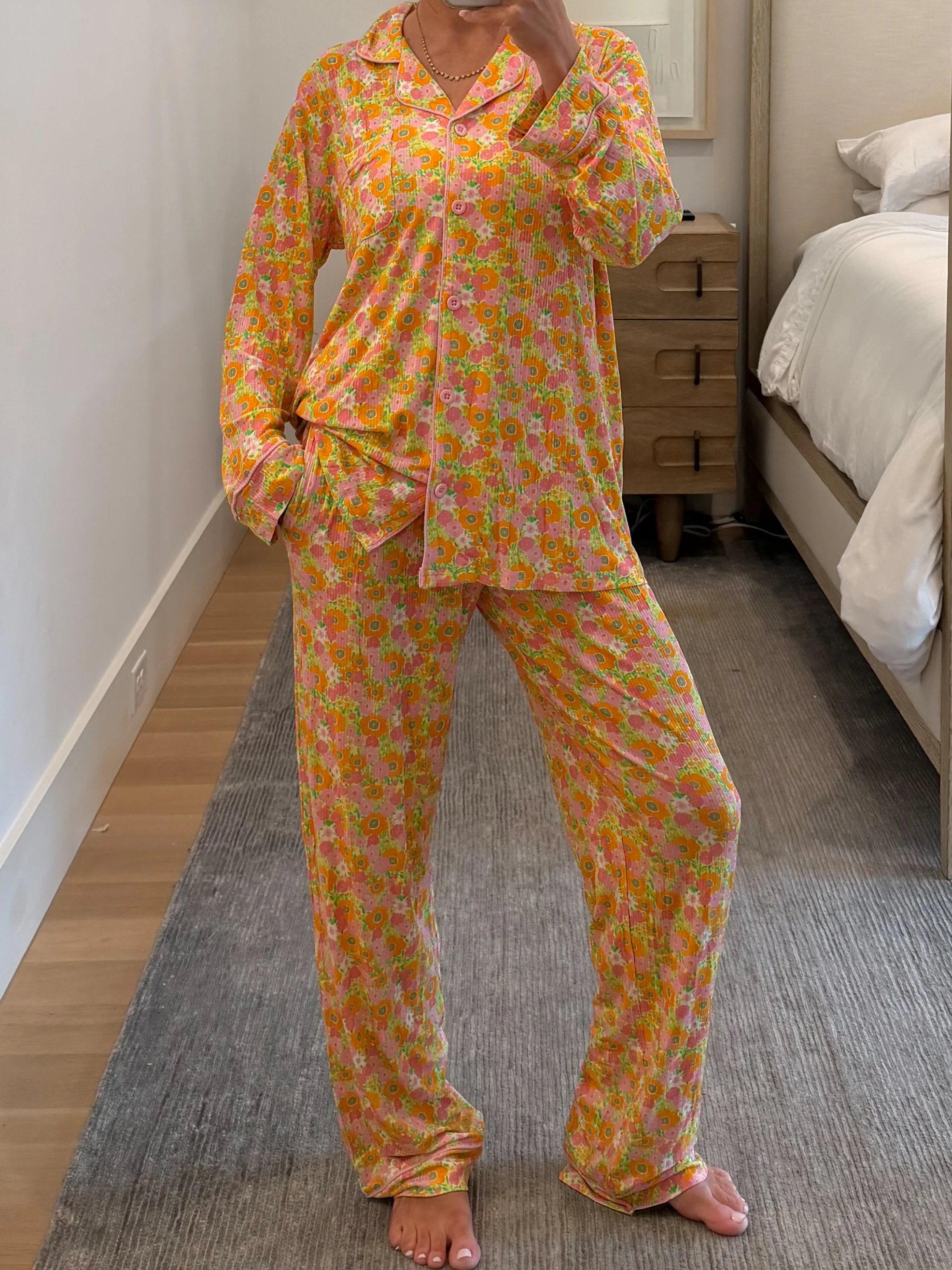 Citrus Garden Women's Ribbed Pant Set | +Plus Available - Image 4