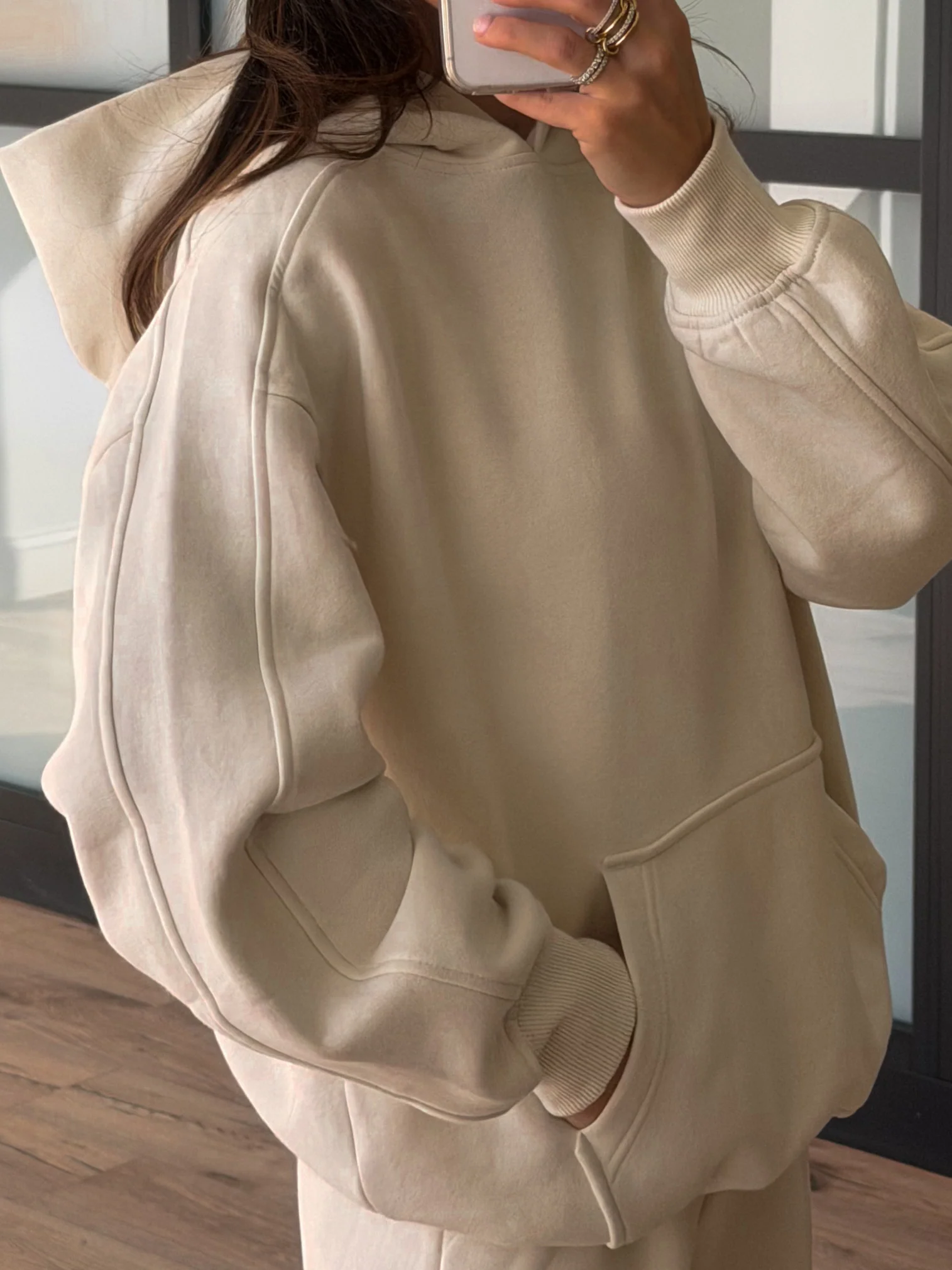 Comfort Season Oversized Hoodie | Cloud - Image 3