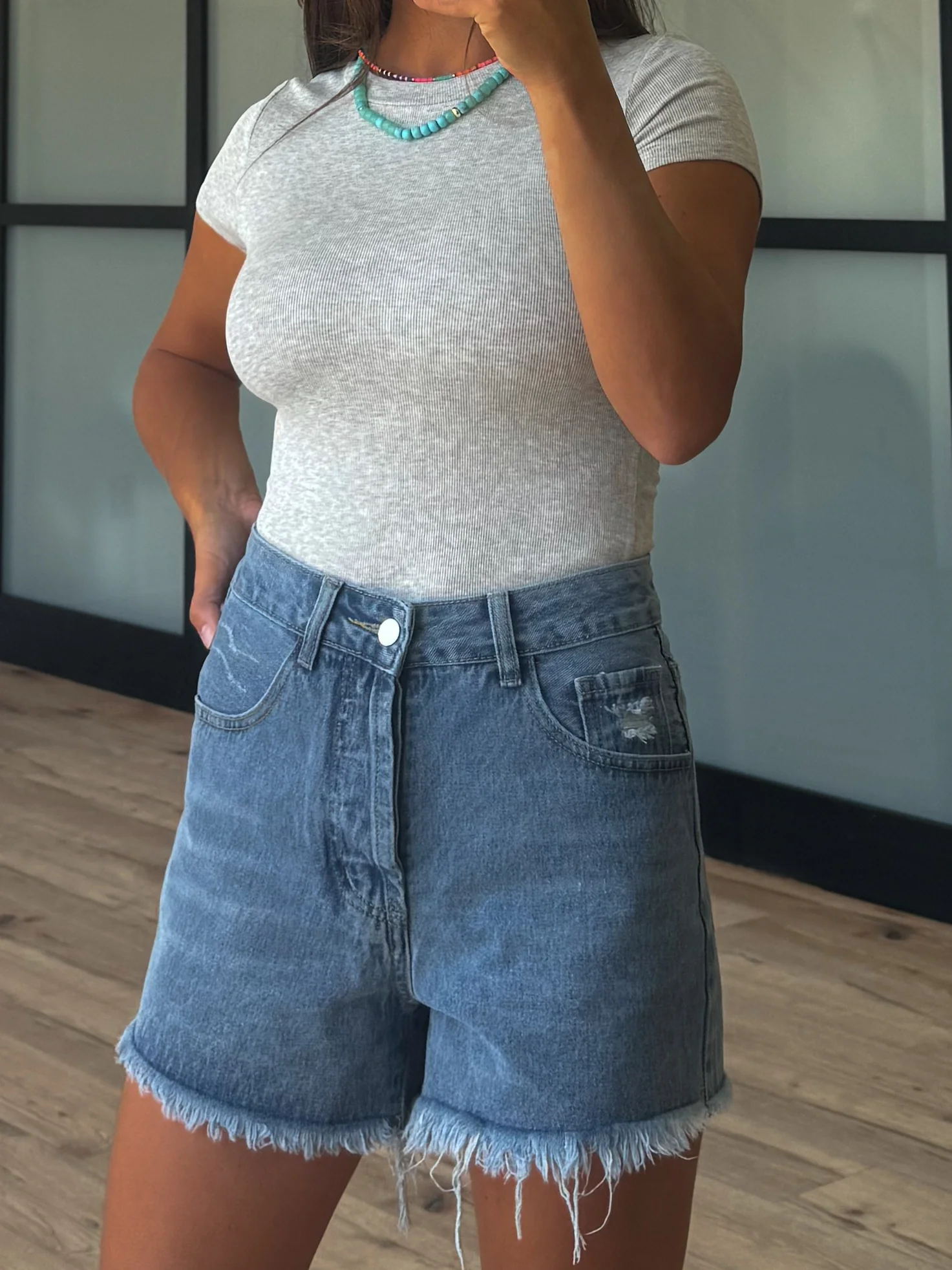 Conley Denim Shorts | Dark Wash | +Plus Available - Image 4
