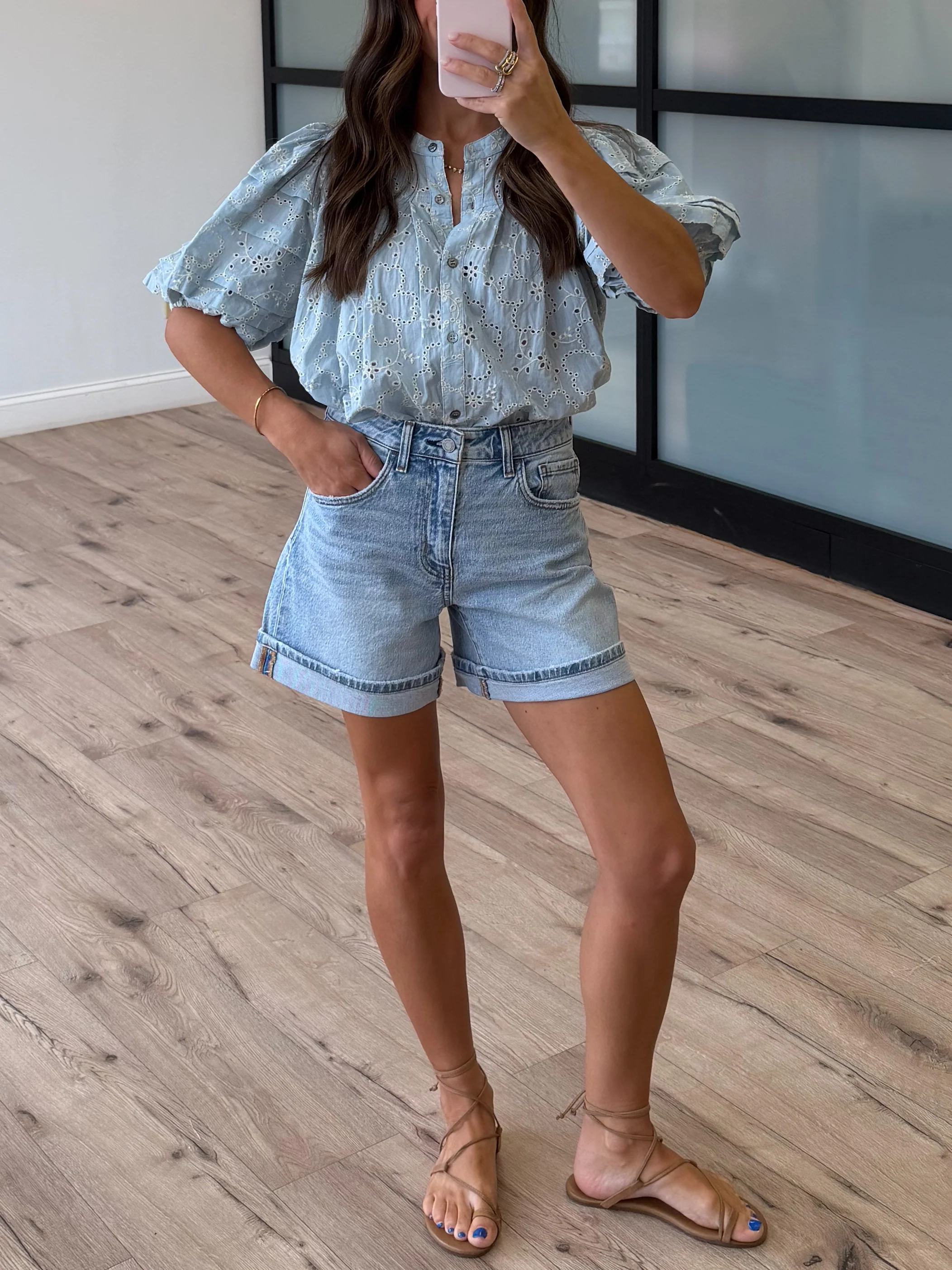 Copacabana Puff Sleeve Blouse | Blue Willow - Image 7