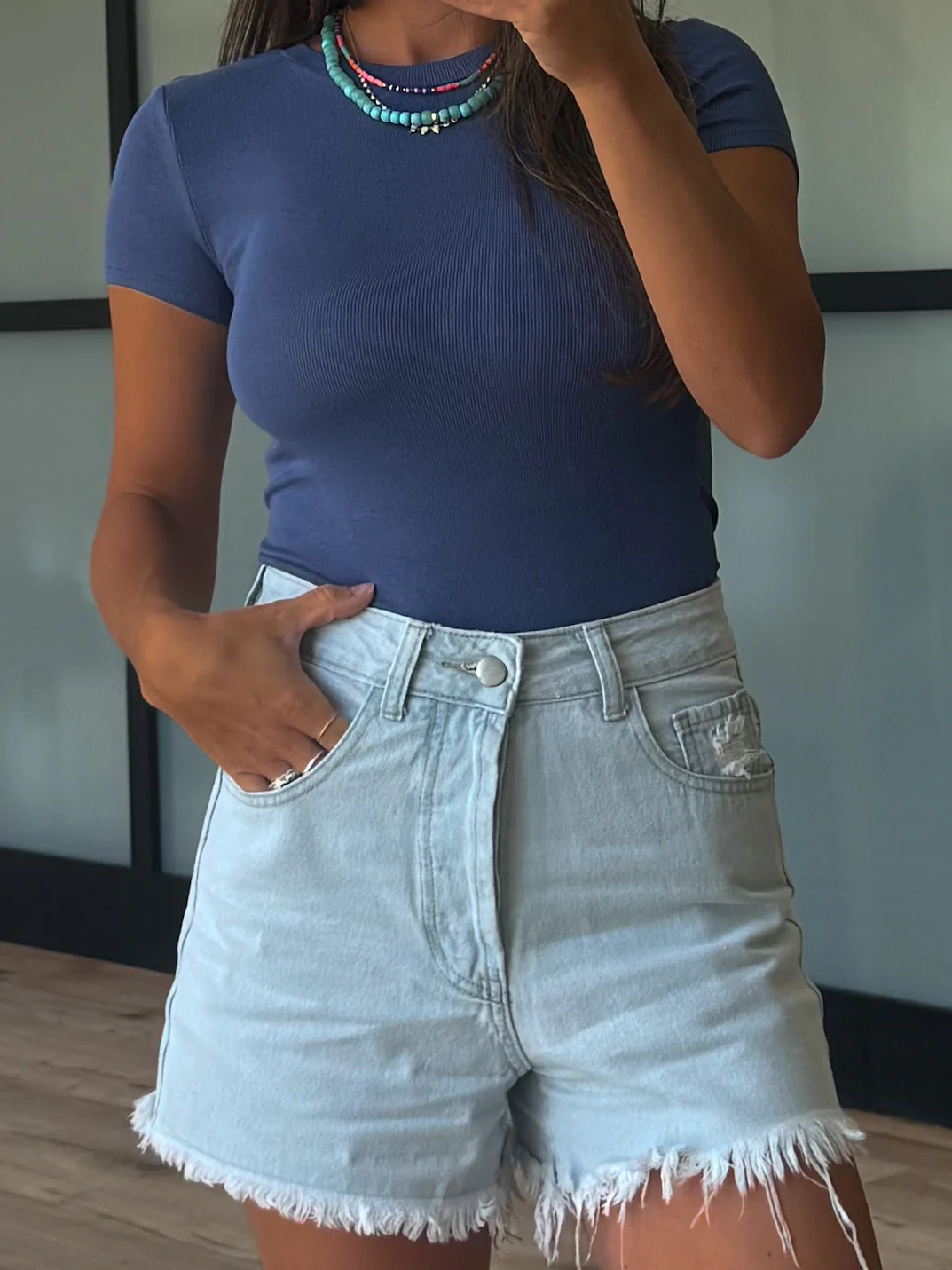 Conley Denim Shorts | Light Wash | +Plus Available - Image 4