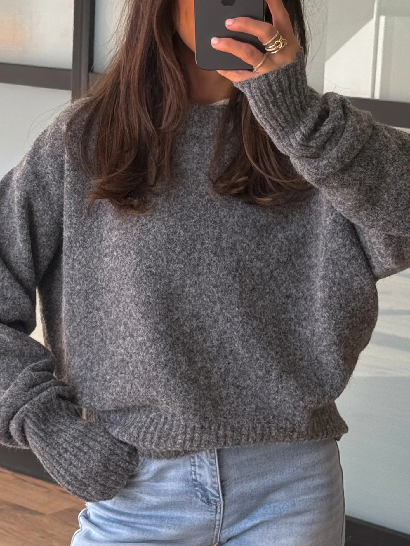 Cozy Hideaway Knit Sweater | Grey - Image 3