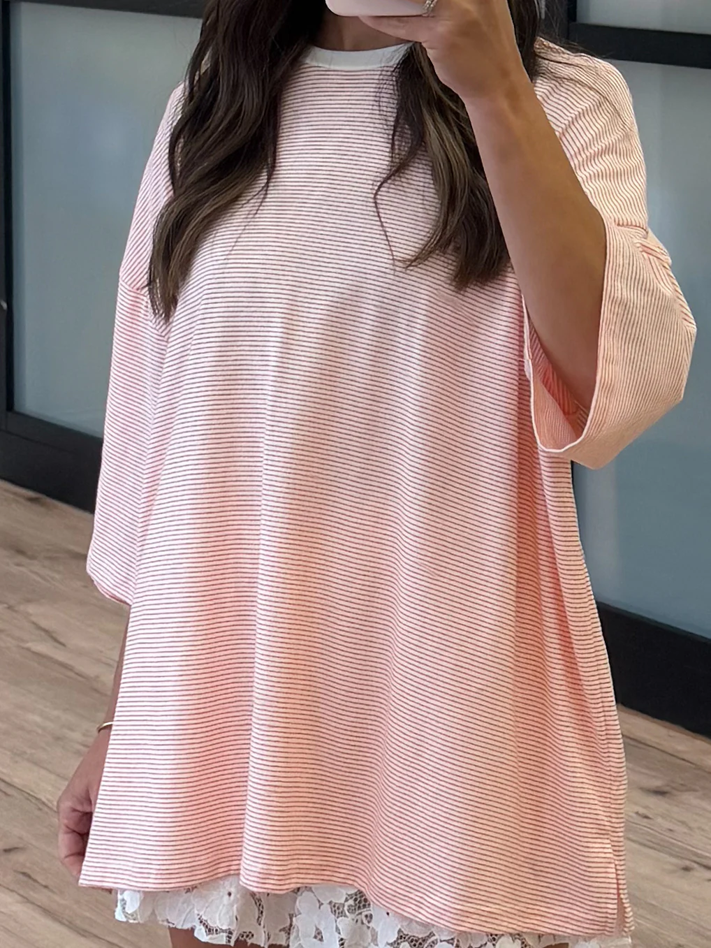Creamsicle Stripe Oversized Tee - Image 2