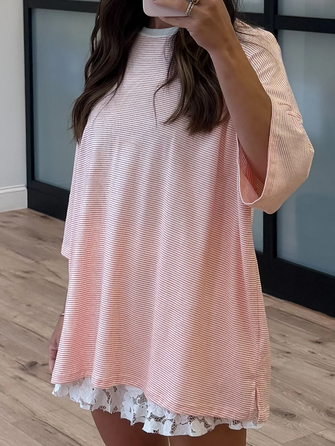 Creamsicle Stripe Oversized Tee - Image 4