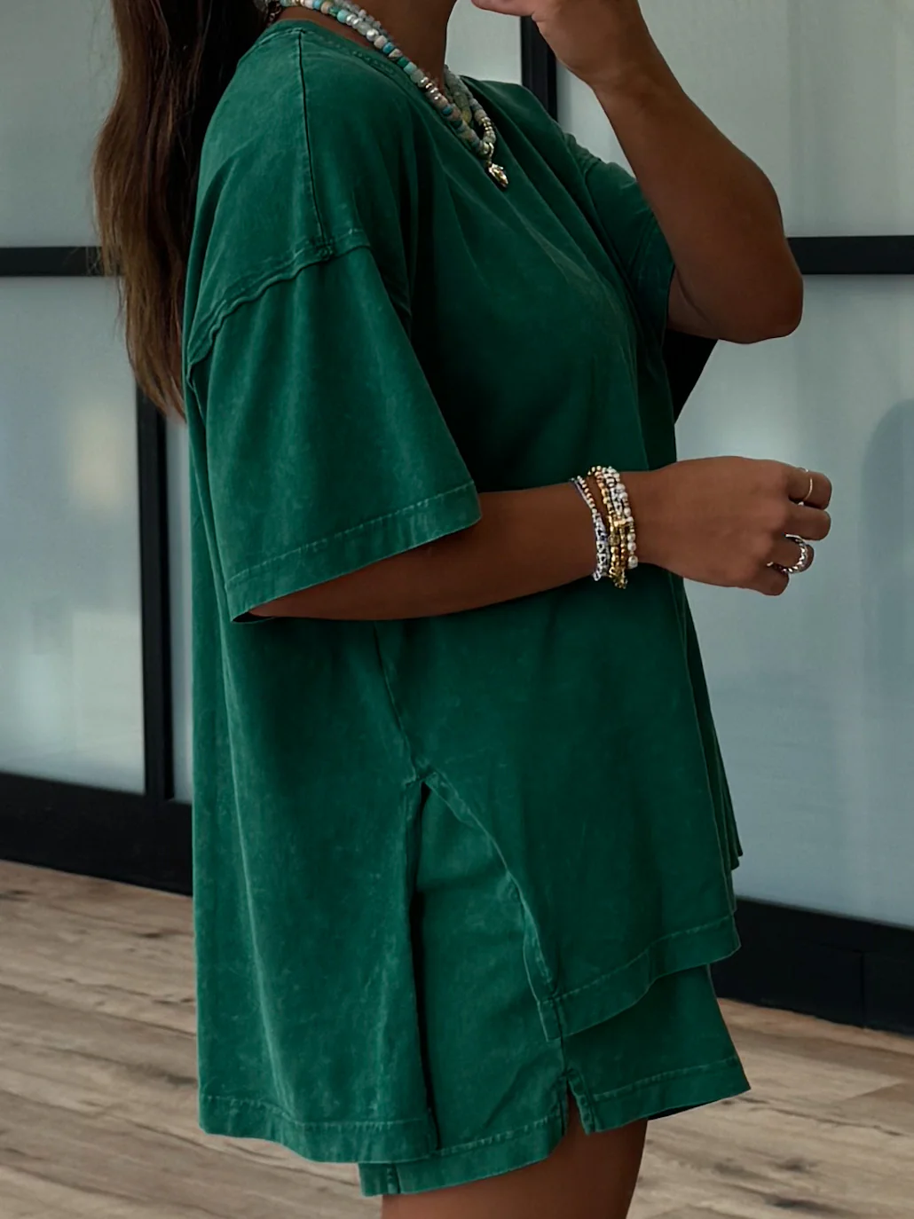 Days End Cotton Shorts | Jade | +Plus Available - Image 2