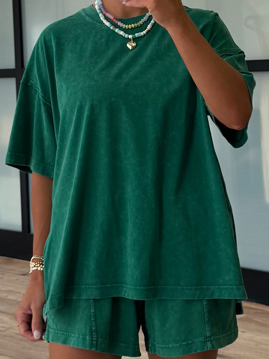 Days End Cotton Shorts | Jade | +Plus Available - Image 5