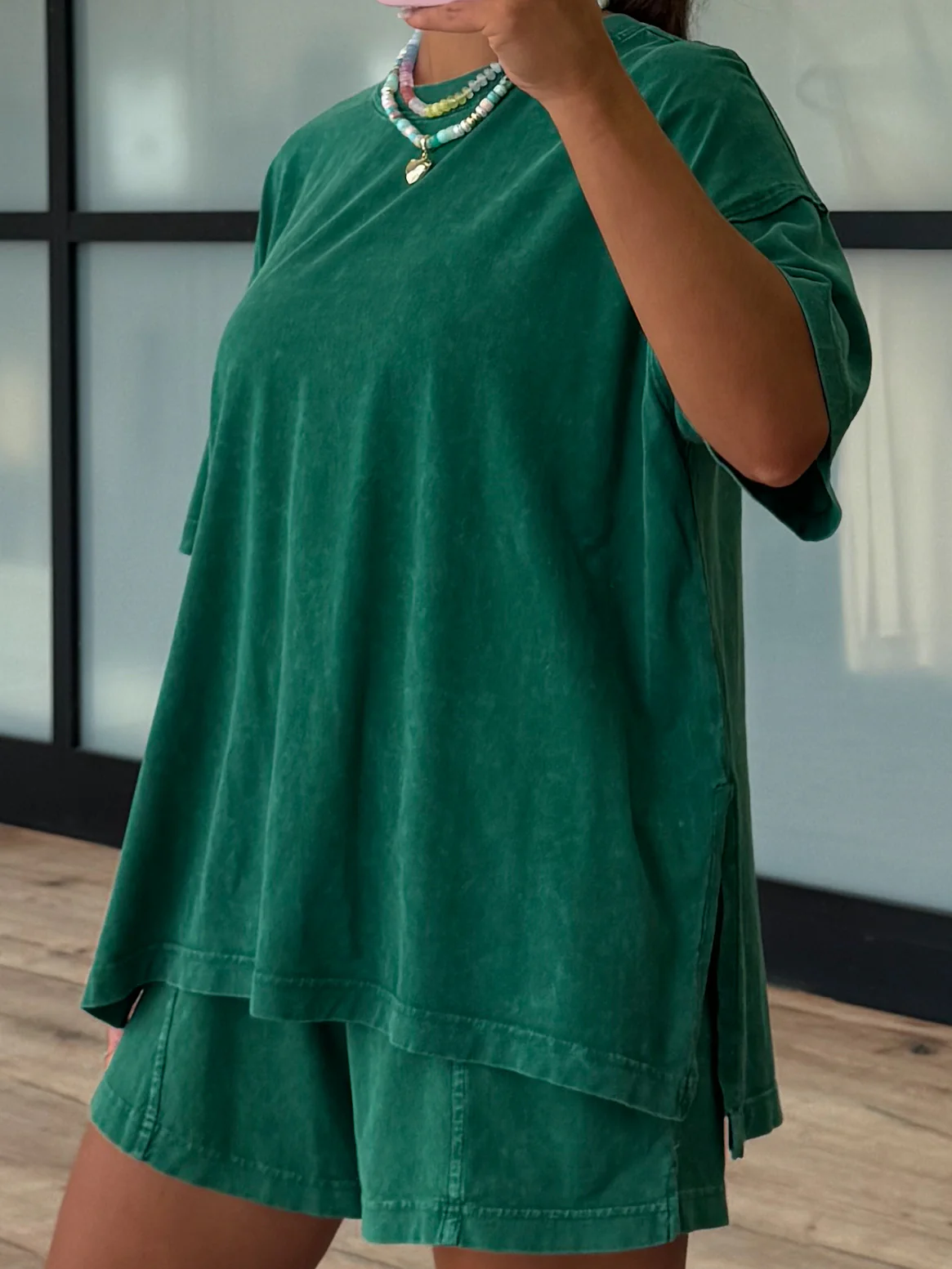 Days End Cotton Shorts | Jade | +Plus Available - Image 6