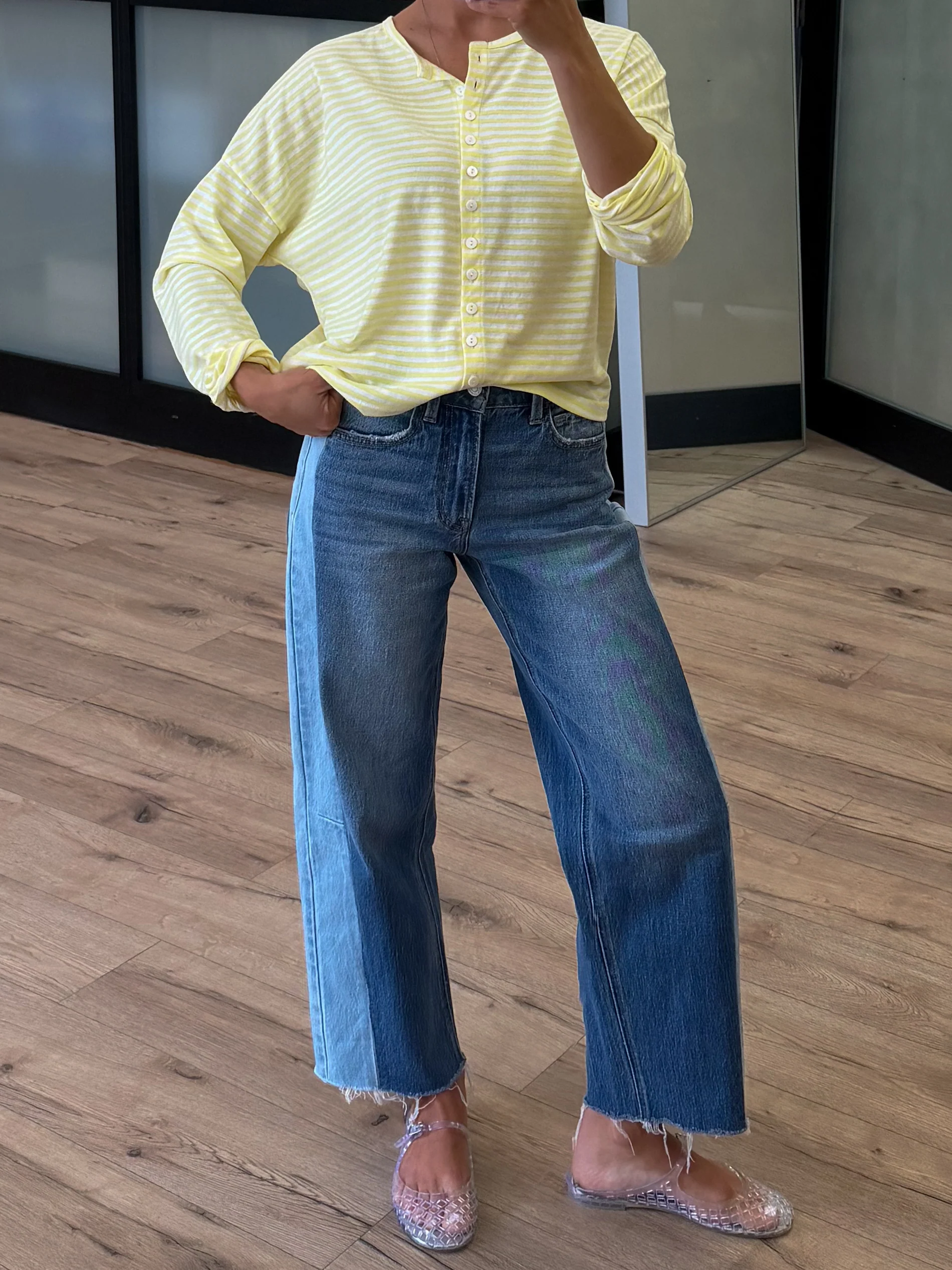 Dockside Button-Front Top | Lemon - Image 2