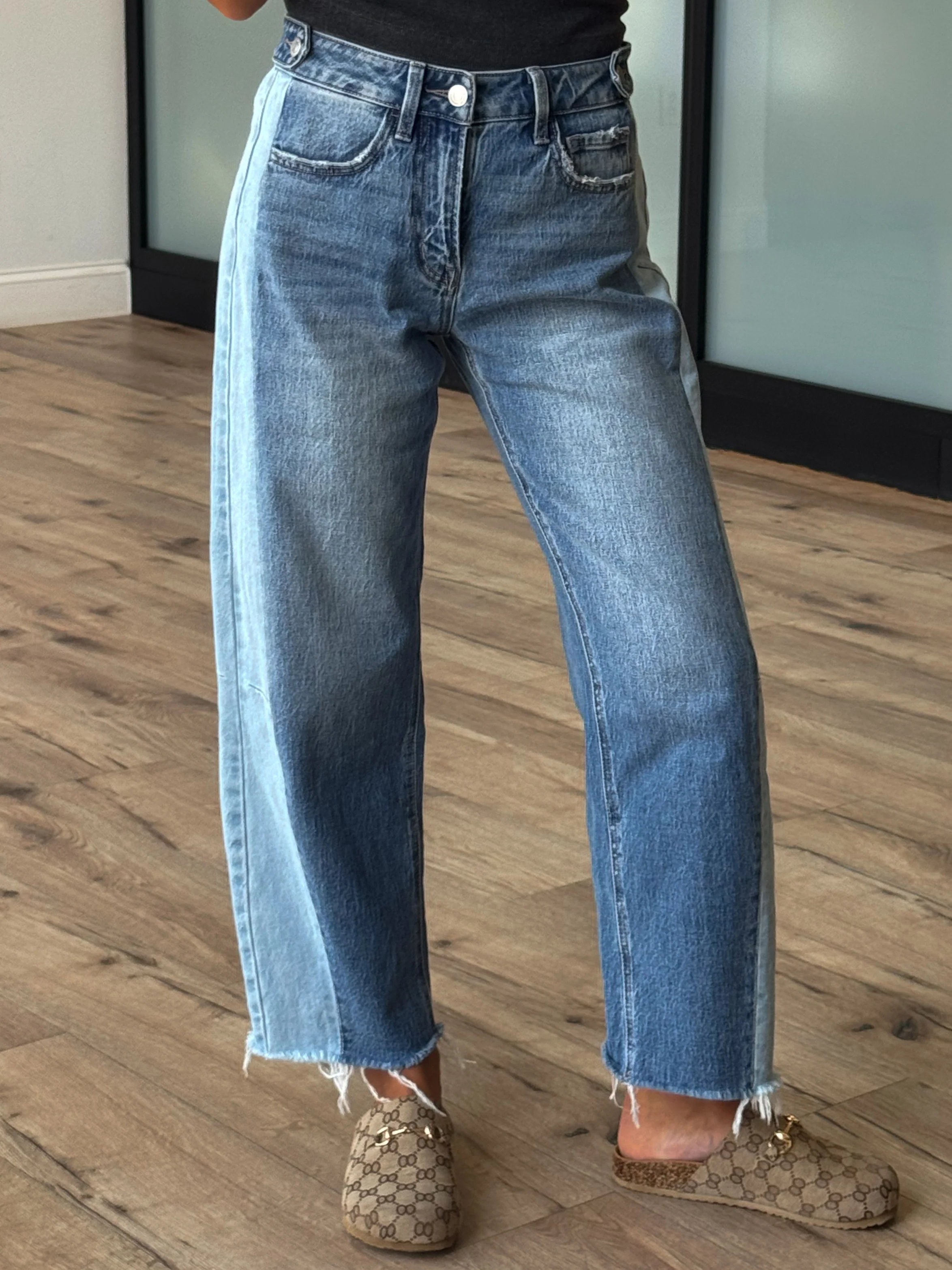 Dual Tone Barrel Jeans - Image 10