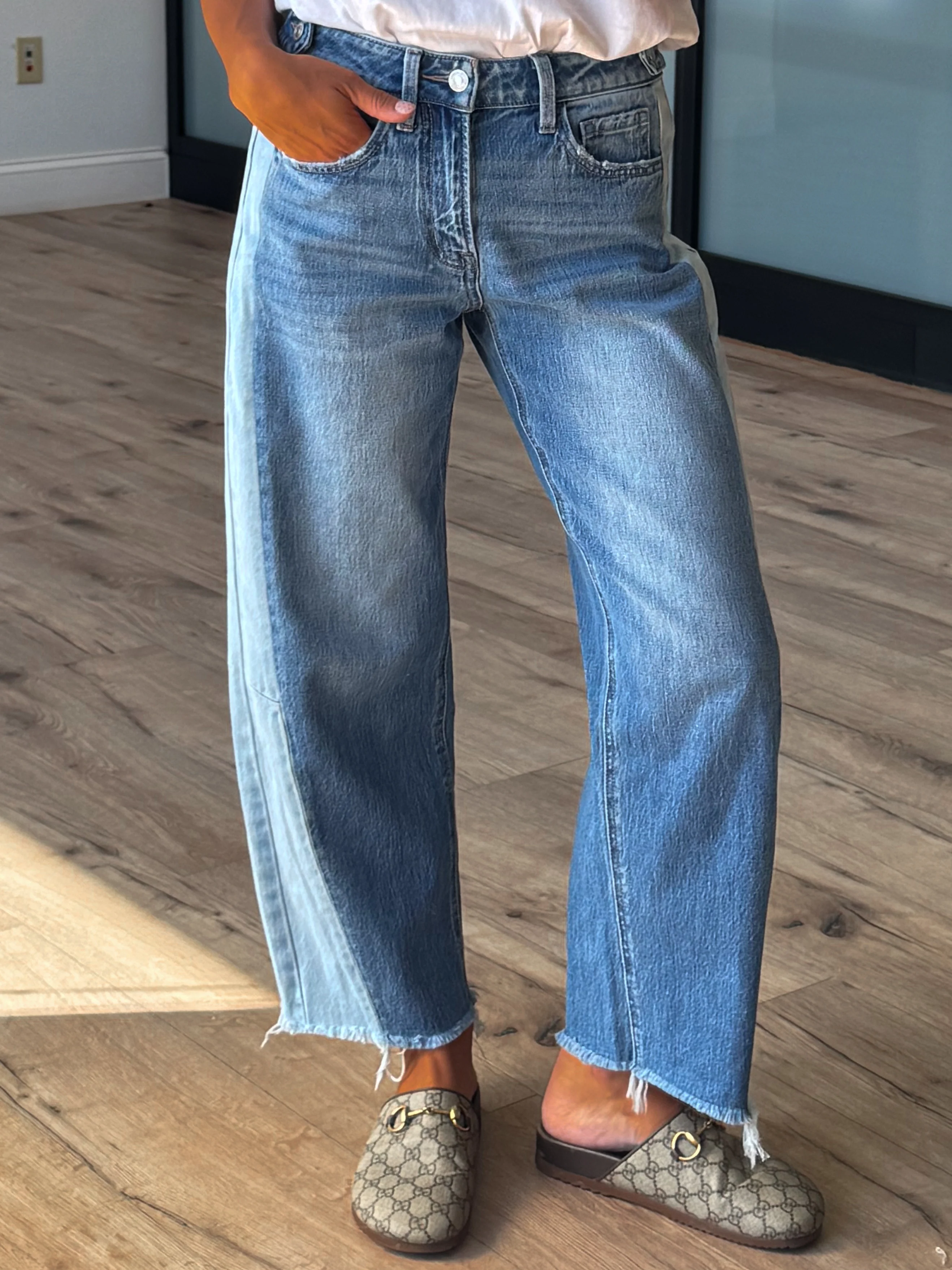 Dual Tone Barrel Jeans - Image 7