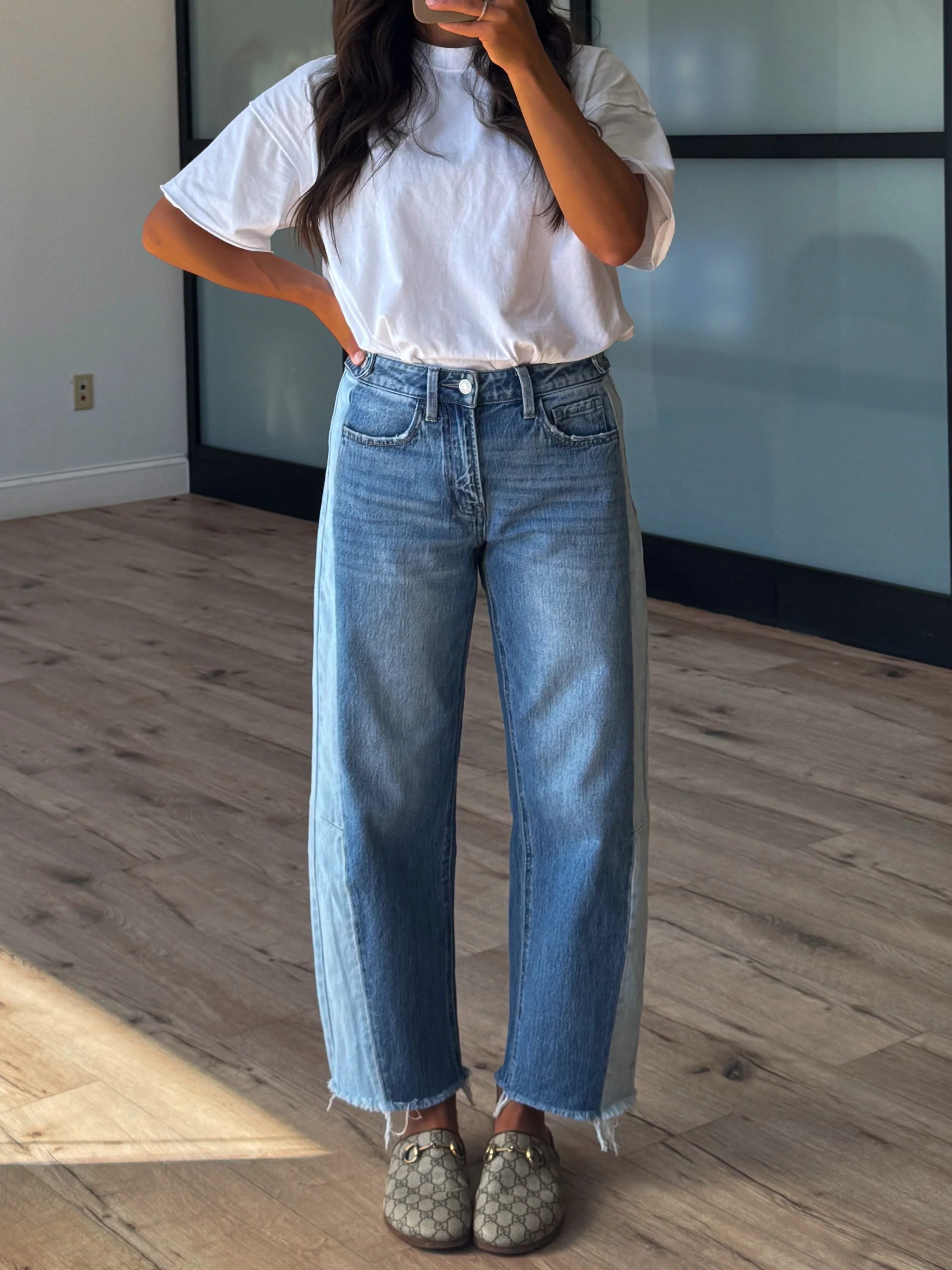 Dual Tone Barrel Jeans - Image 8
