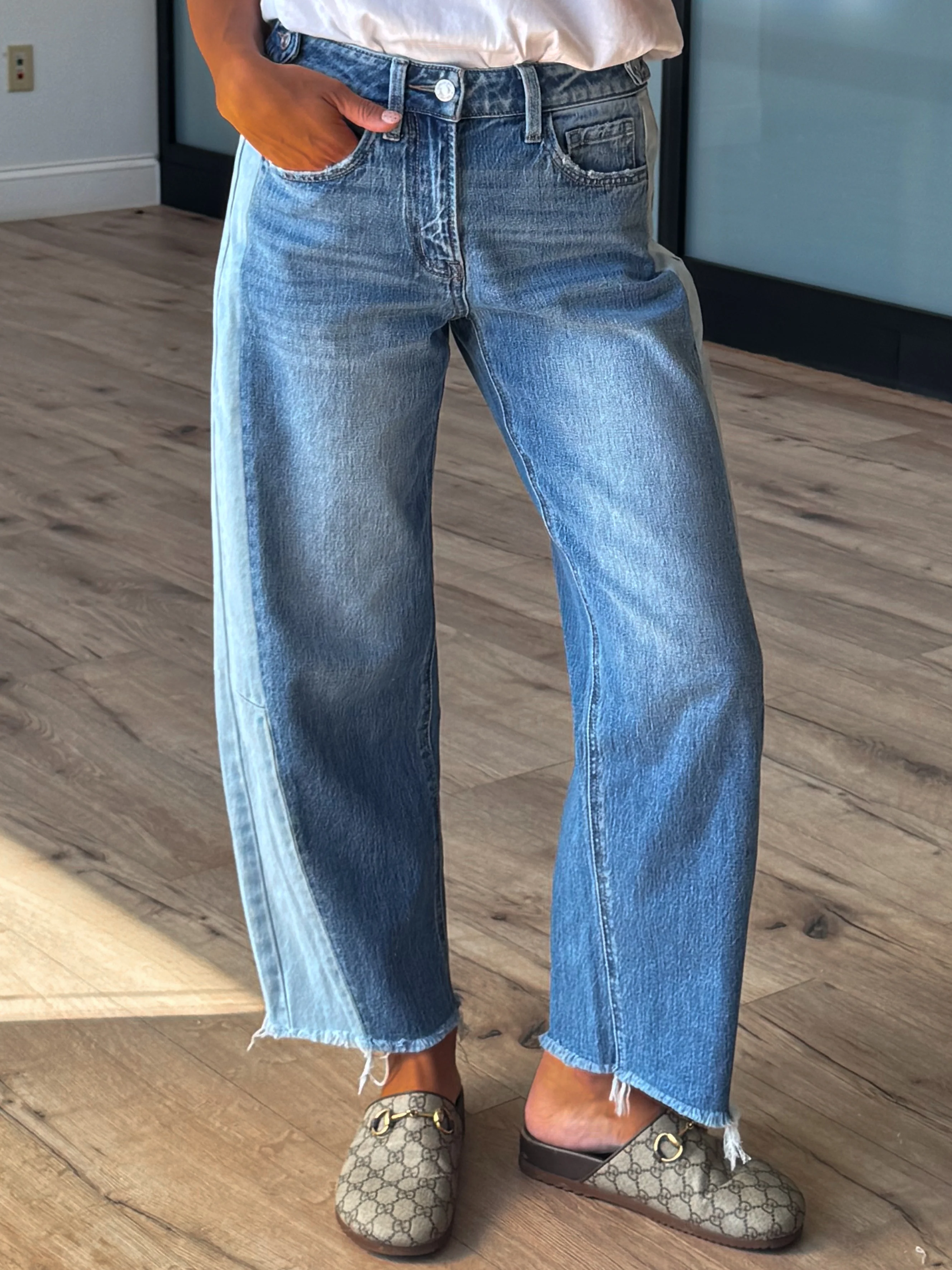 Dual Tone Barrel Jeans - Image 9