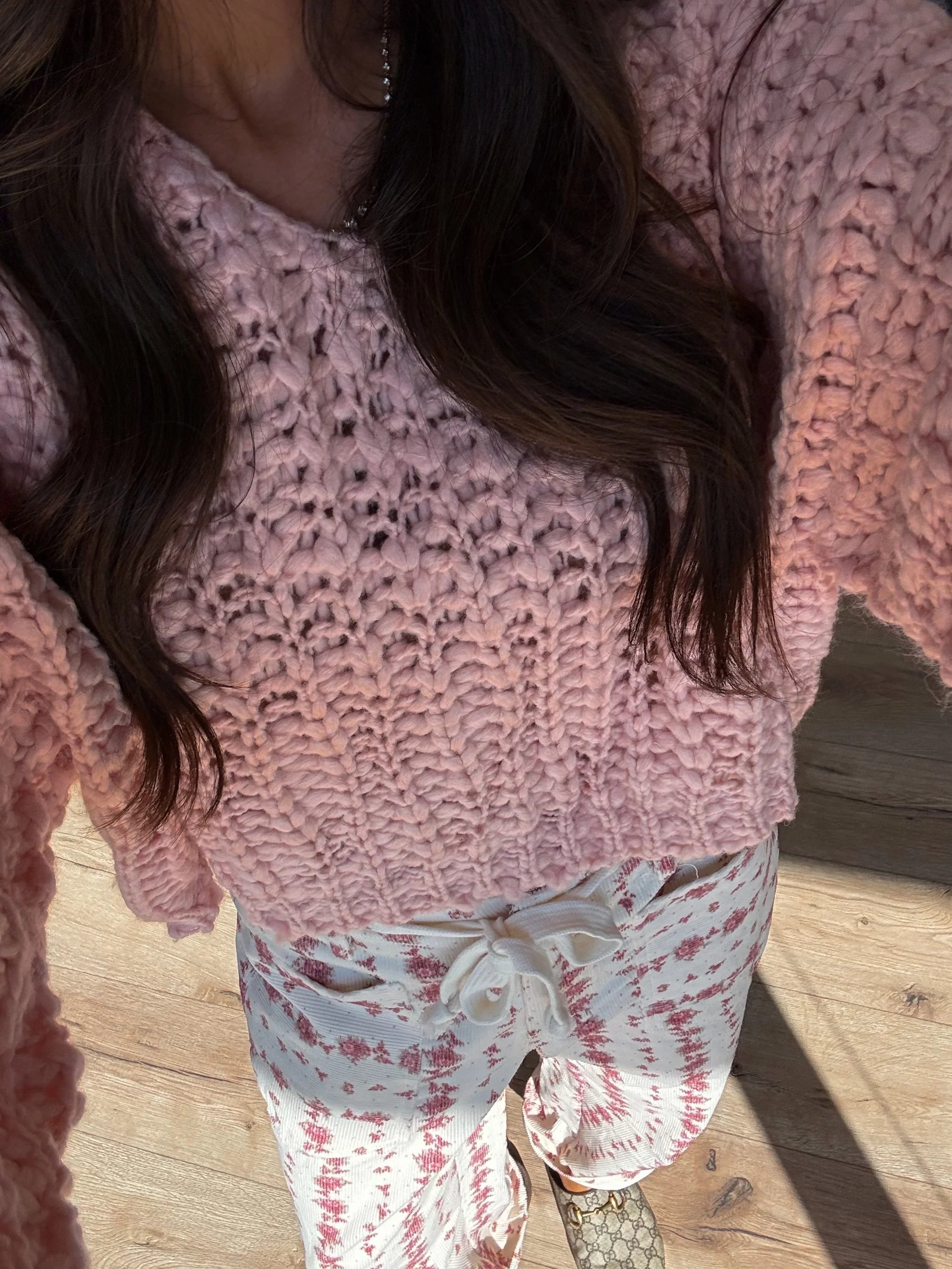 Dylan Chunky Knit Sweater | Blush - Image 3