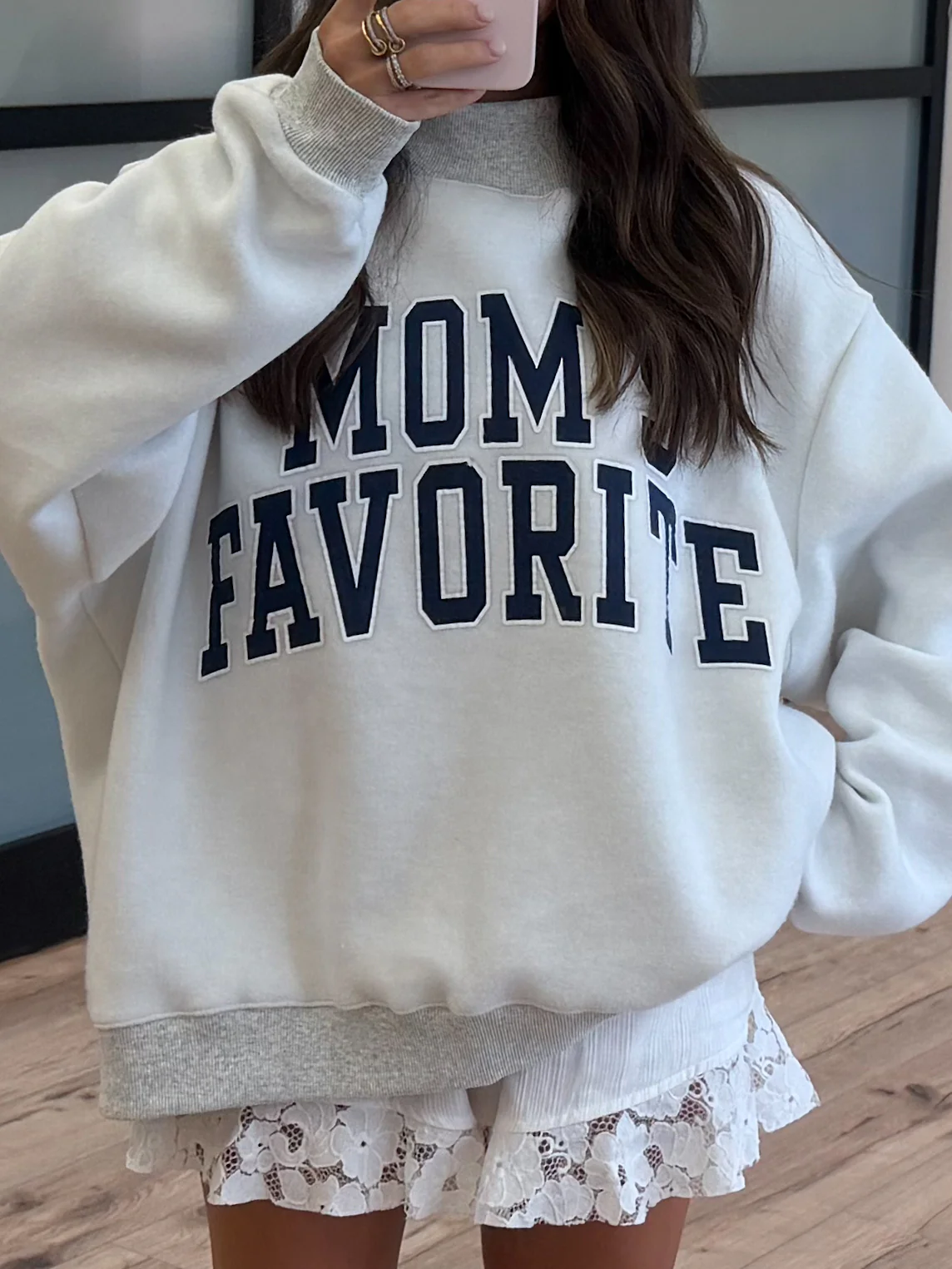 "FAVORITE" Mock Neck Sweatshirt - Image 2
