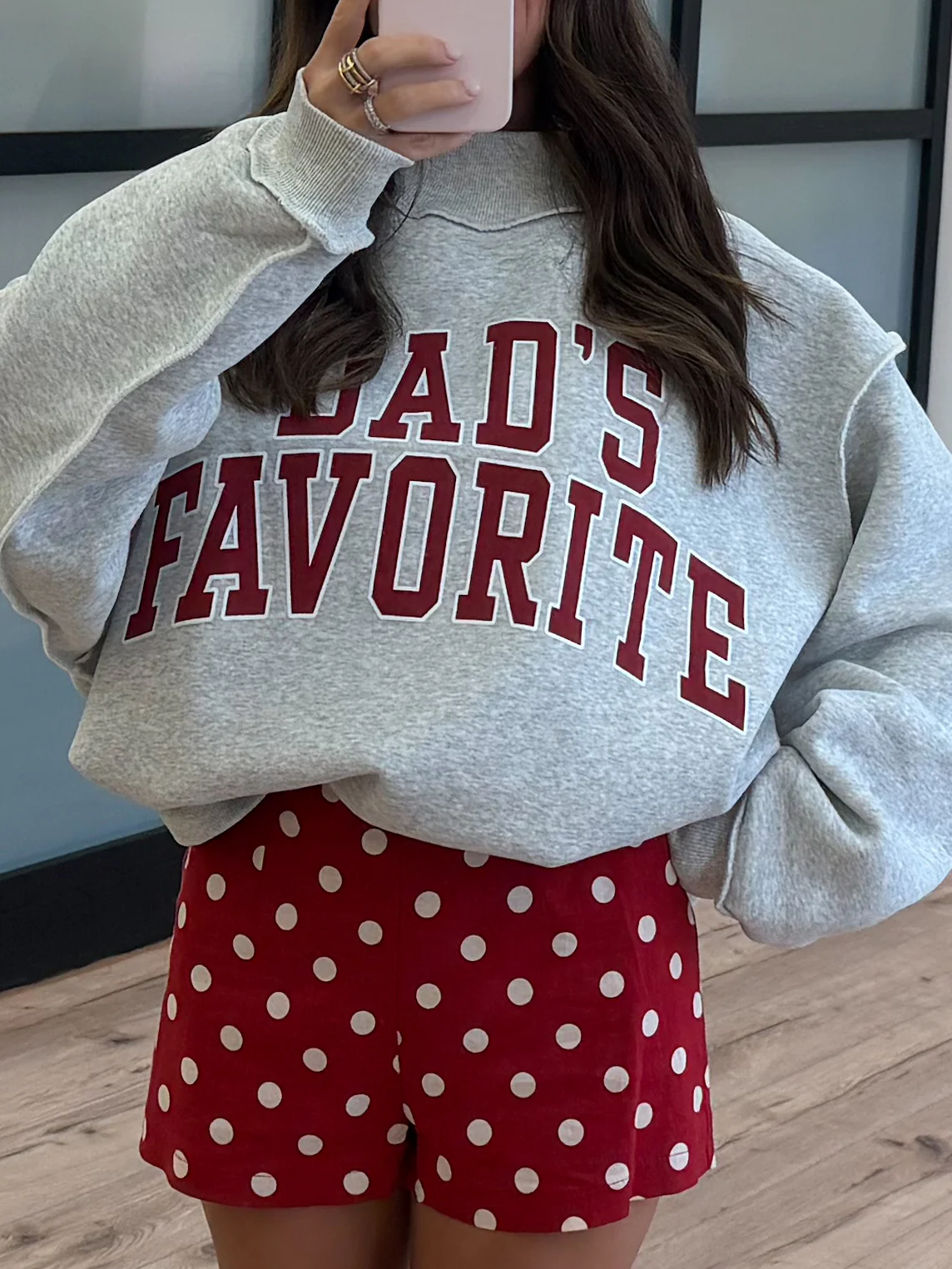 "FAVORITE" Mock Neck Sweatshirt - Image 4
