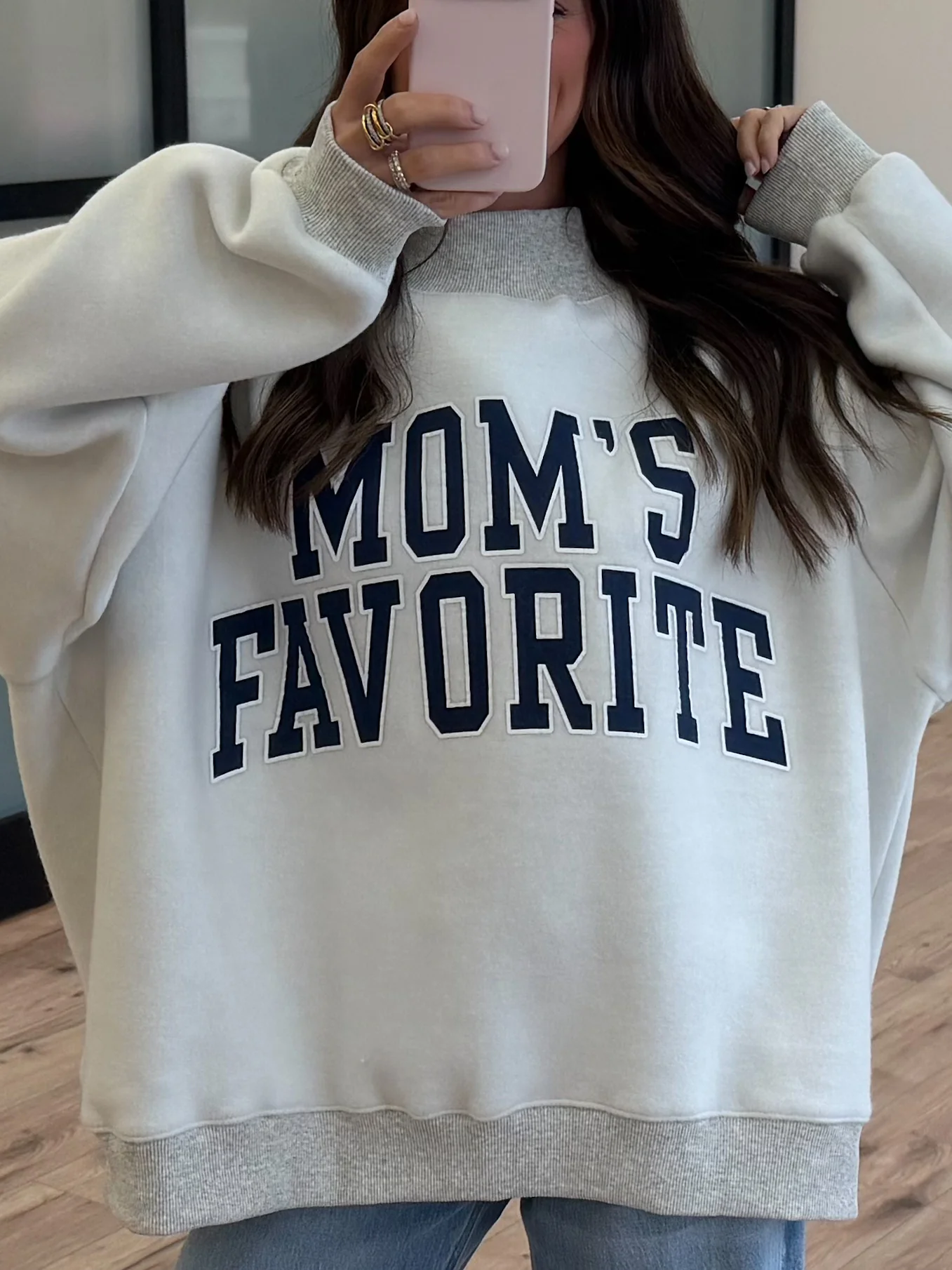 "FAVORITE" Mock Neck Sweatshirt - Image 6