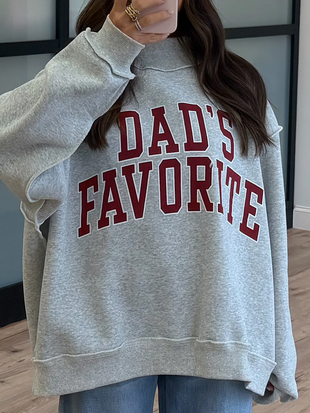 "FAVORITE" Mock Neck Sweatshirt - Image 7
