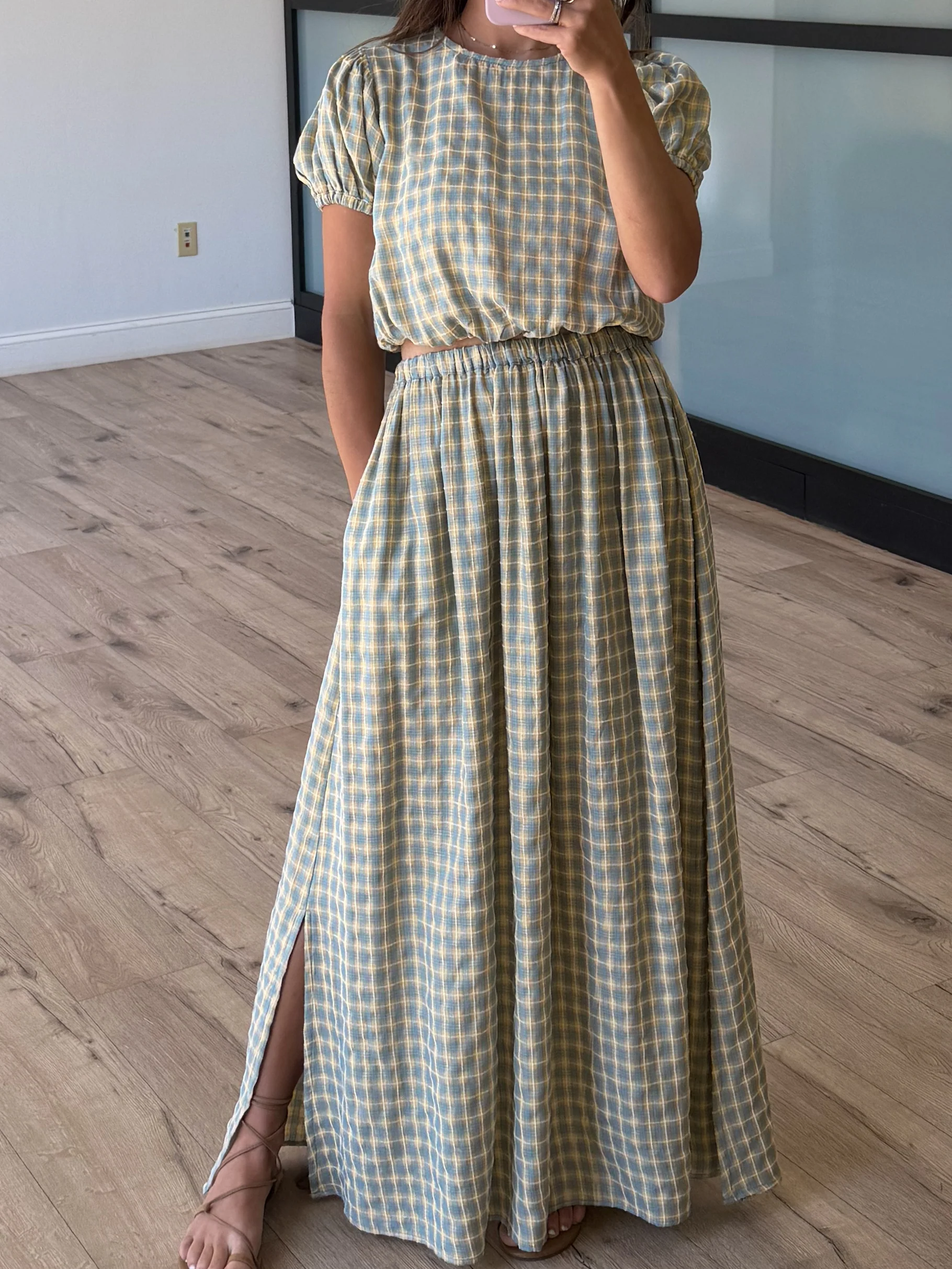 Honeycroft Gingham Bubble Top - Image 3
