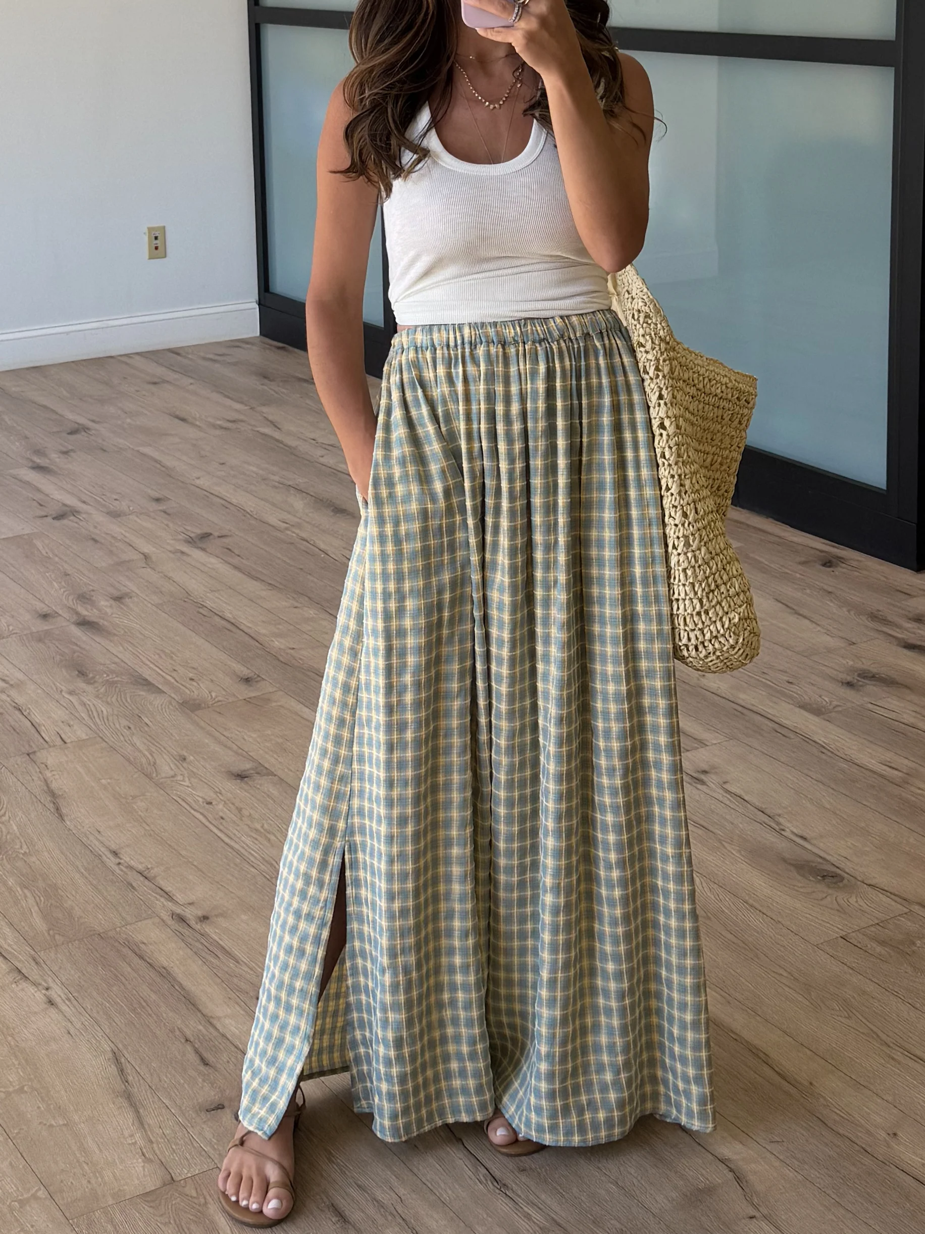 Honeycroft Gingham Maxi Skirt - Image 2