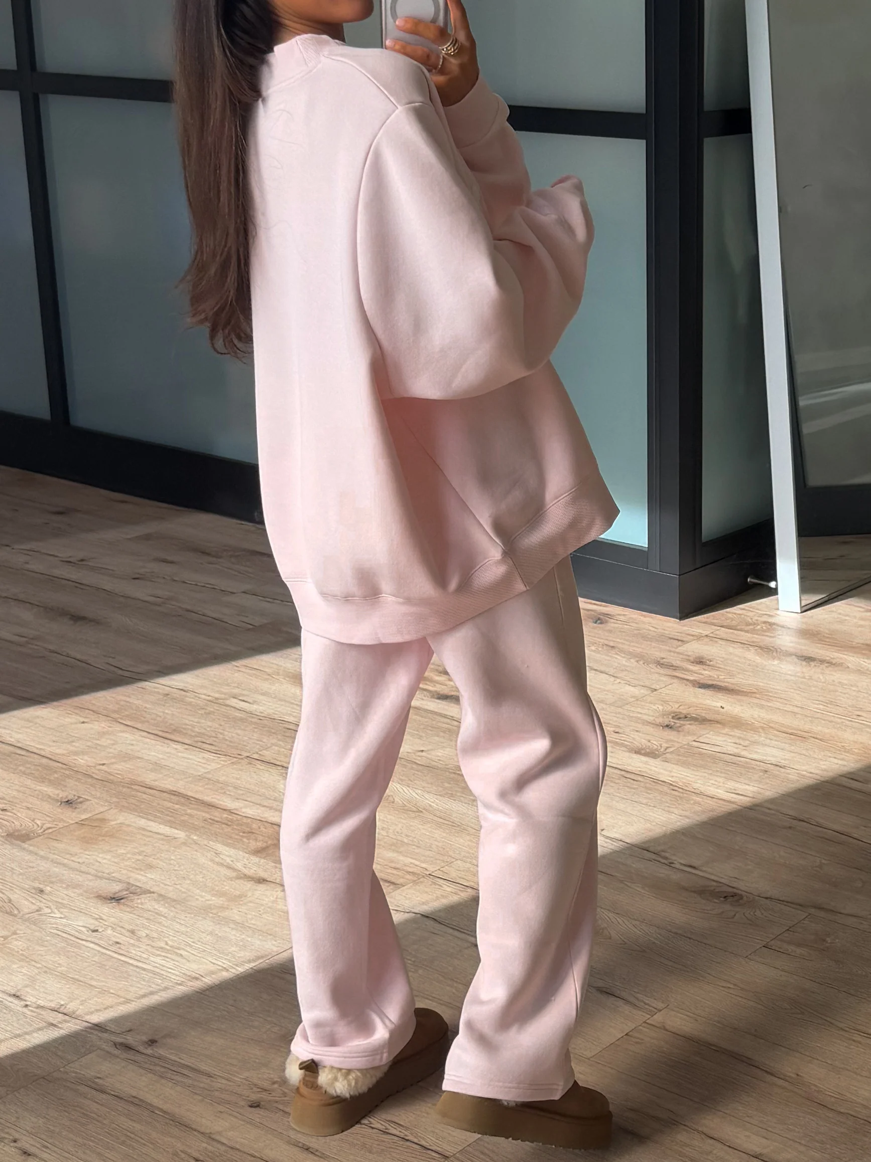 Wide-Leg Sweatpants | Light Pink | +Plus Available - Image 5